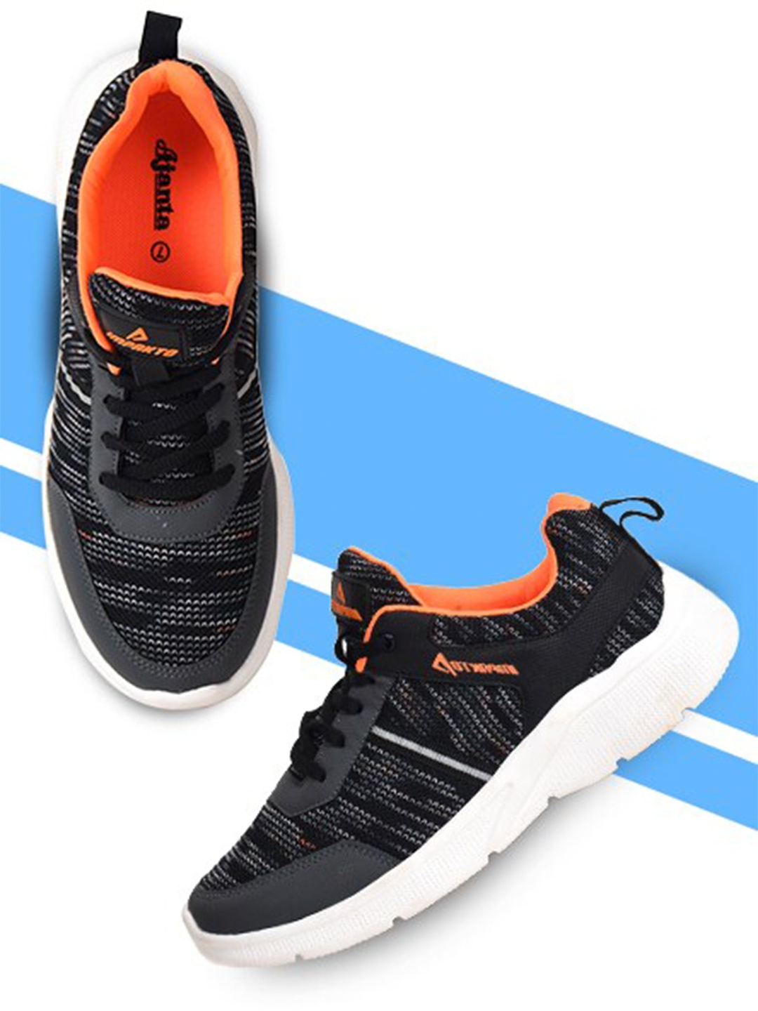 

Ajanta Men Black Mesh Running Non-Marking Shoes