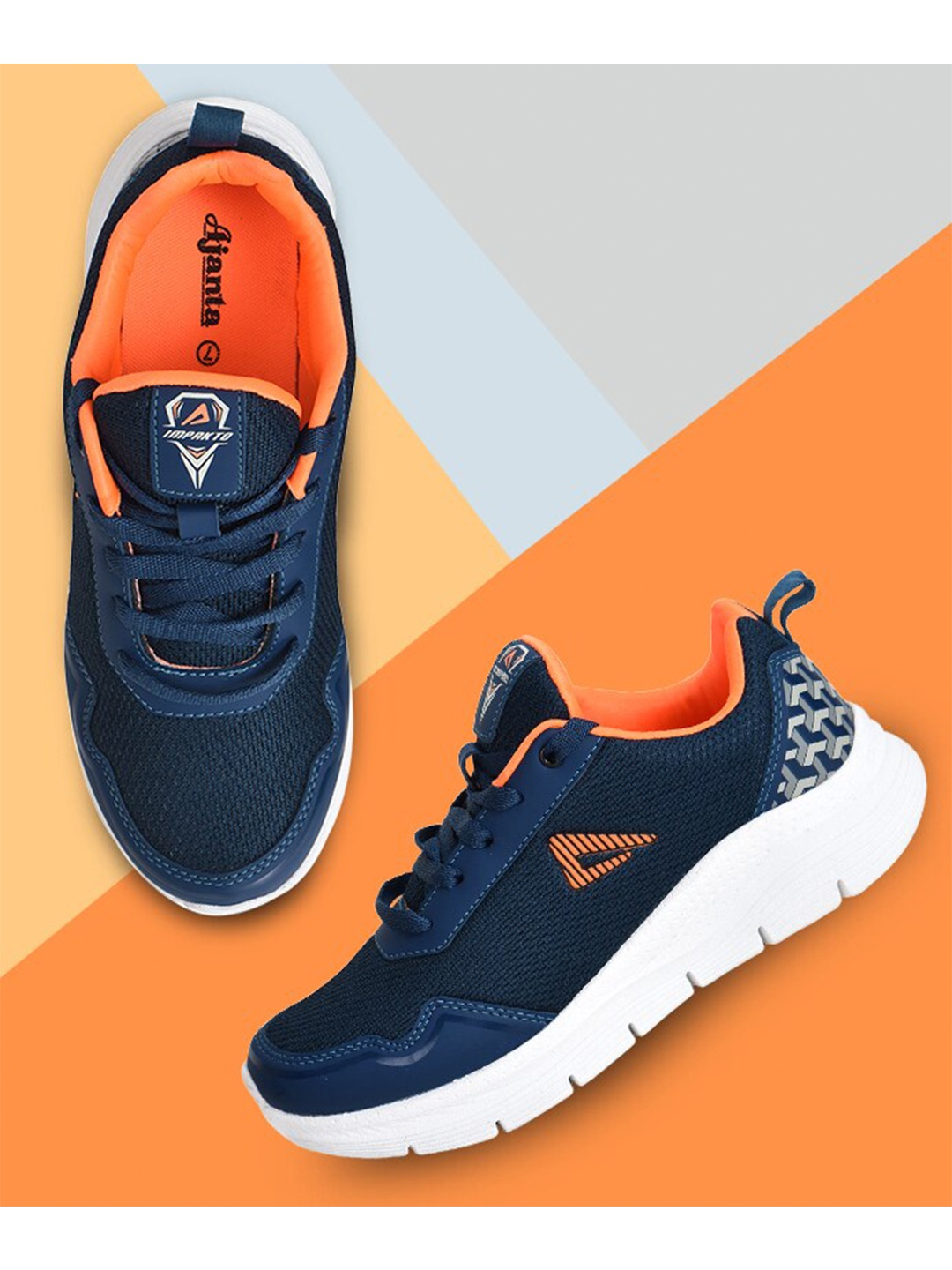 

Ajanta Men Blue Mesh Running Non-Marking Shoes