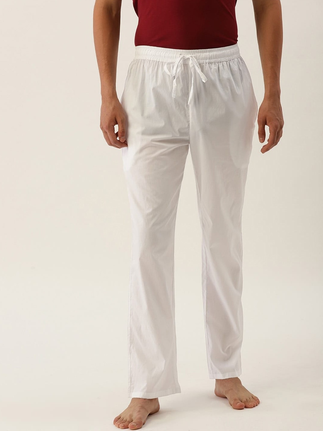 

Molly & Michel Men White Solid Pyjama