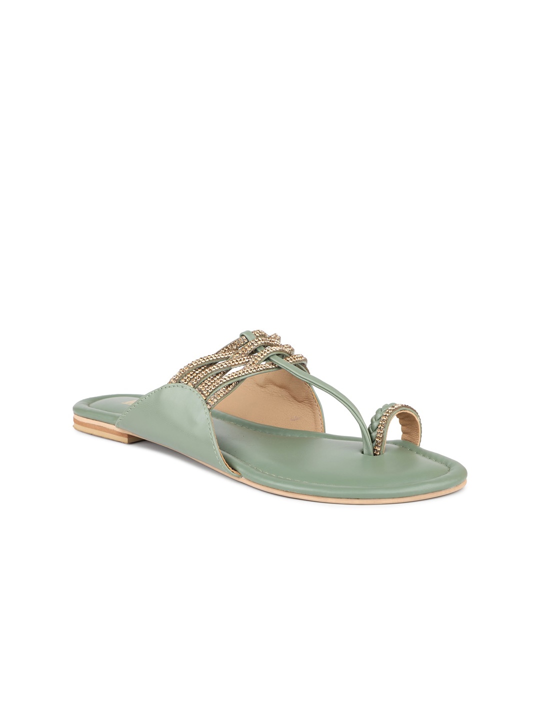 

Inc 5 Women Green Ethnic One Toe Flats