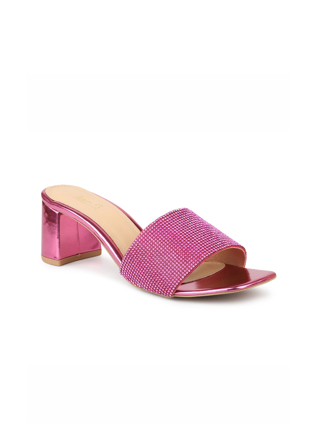 

Inc 5 Pink Solid Block Heels