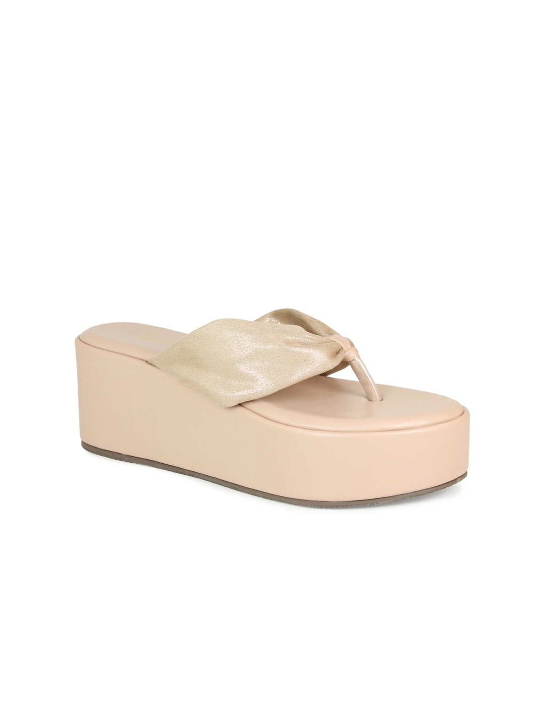 

Inc 5 Women Peach-Coloured Flatform Heels