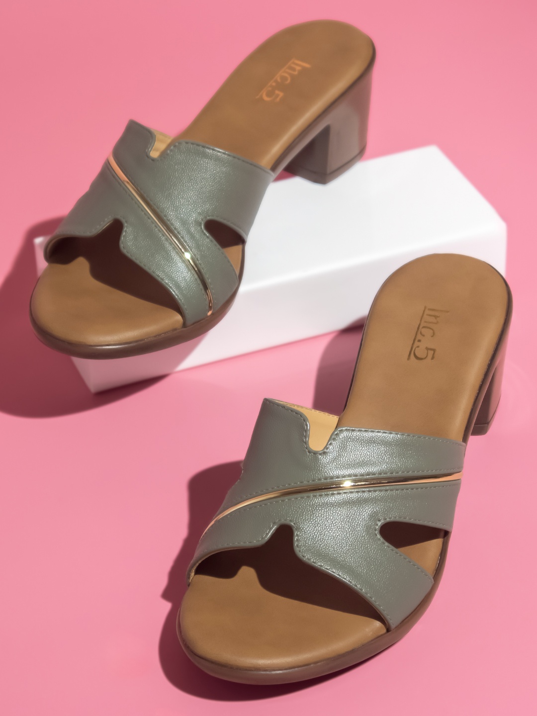 

Inc 5 Women Green Block Heels