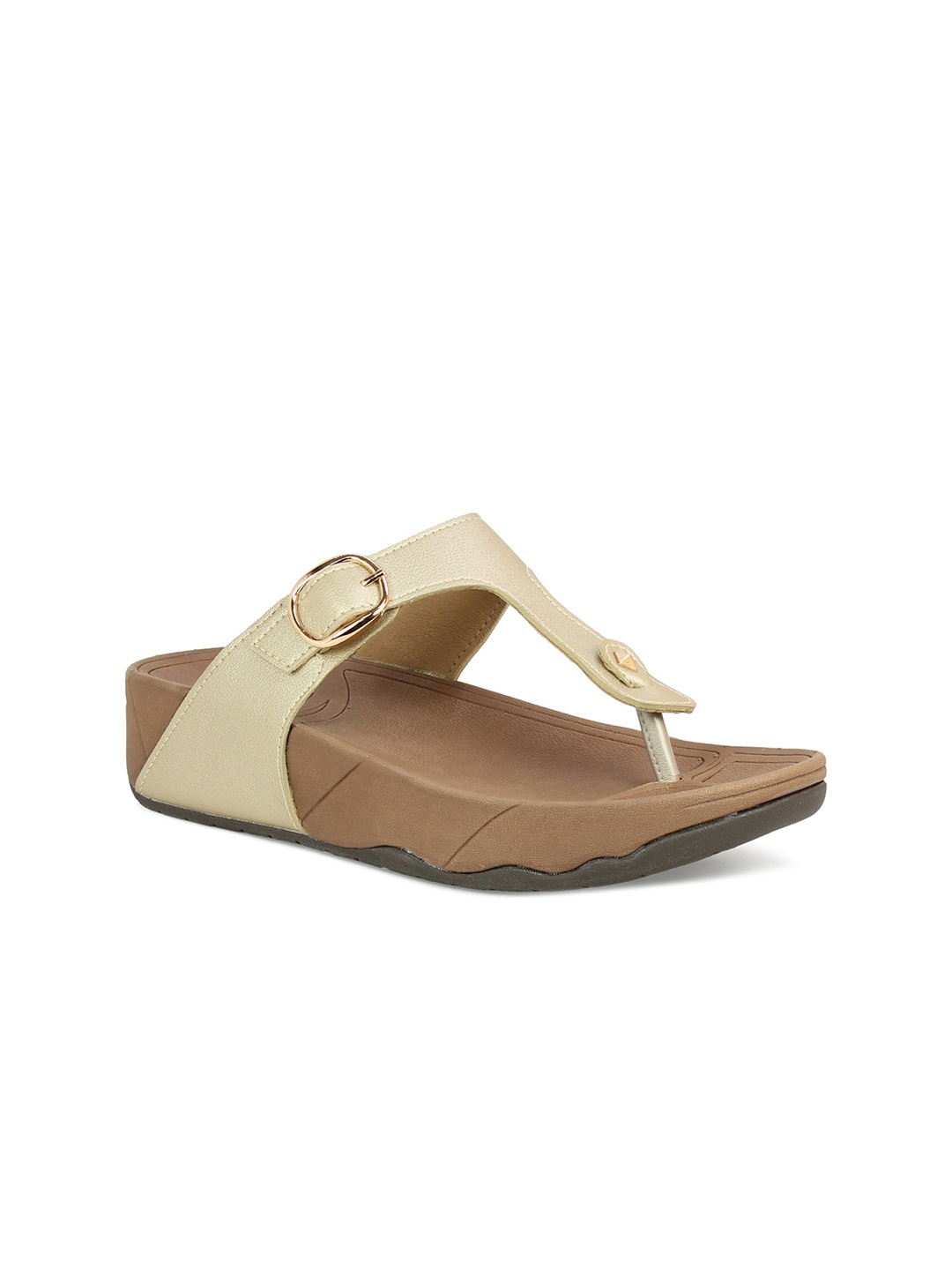 

Inc 5 Women Gold-Toned Comfort Heels With Buckles