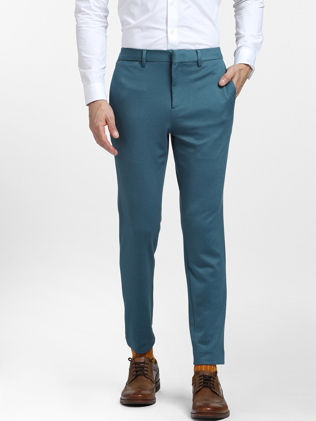 

Jack & Jones Men Blue Slim Fit Trousers