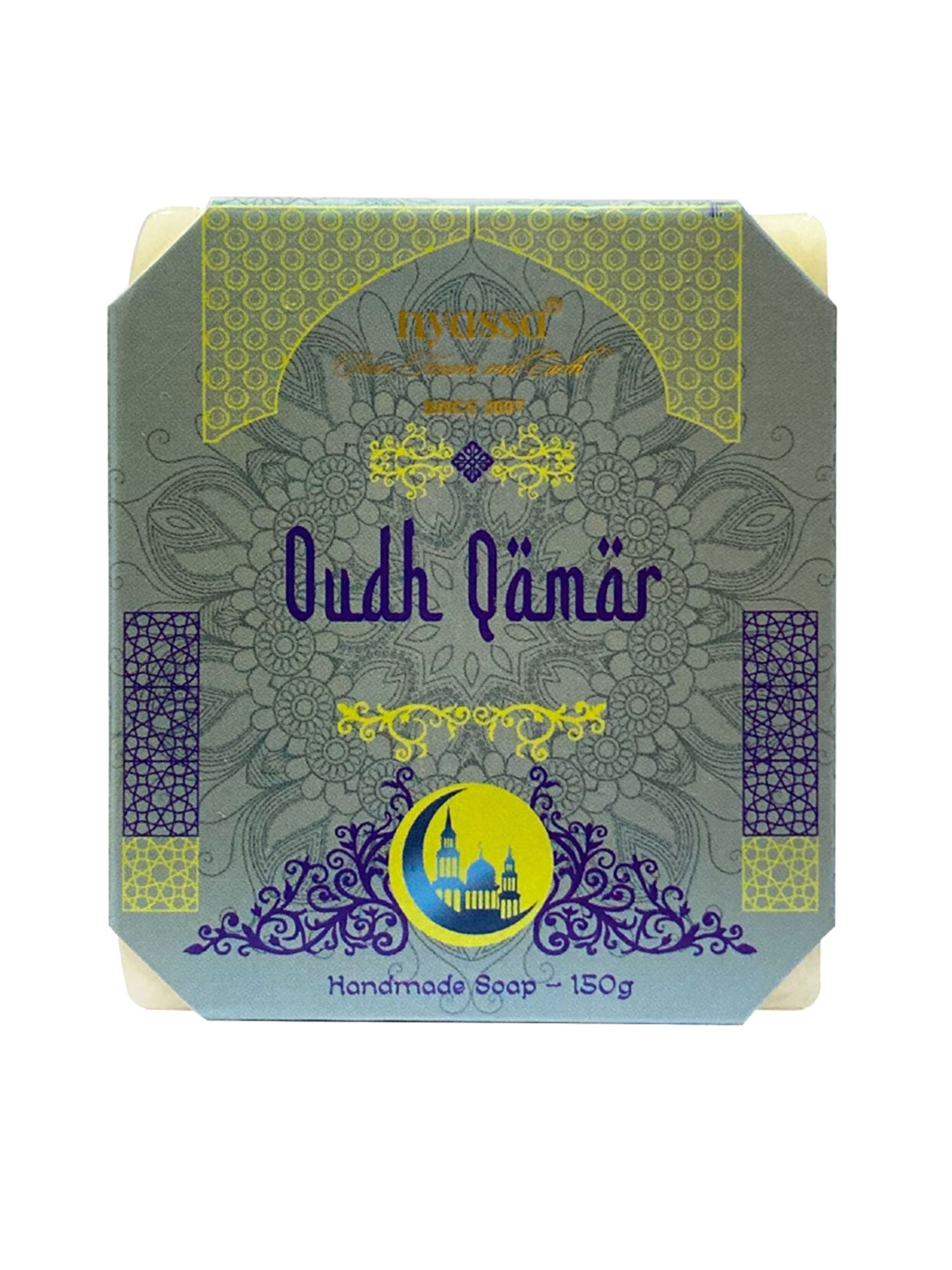 

Nyassa Luxurious Oudh Qamar Handmade Natural Bathing Bar Soap-75gm, Off white