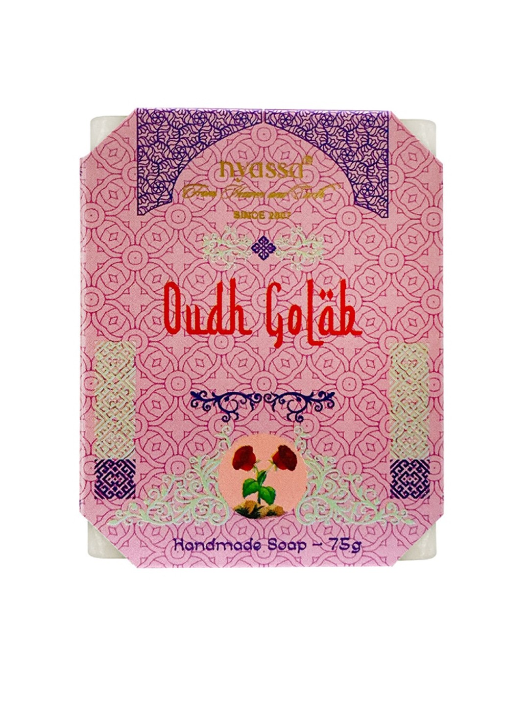 

Nyassa Luxurious Oudh Golab Handmade Natural Bathing Bar 75gm, Off white