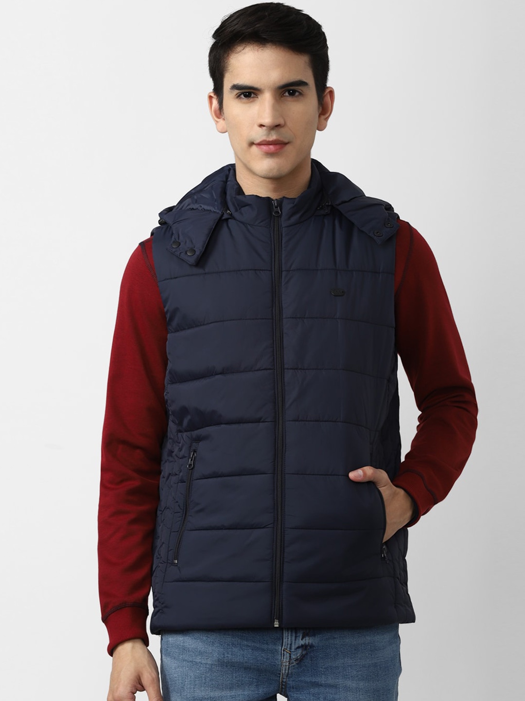 

Peter England Casuals Men Navy Blue Padded Jacket