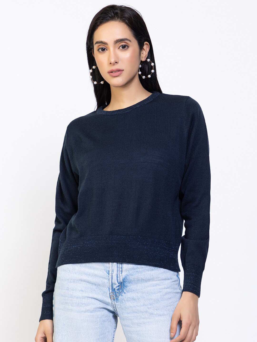 

Species Women Blue Solid Pullover