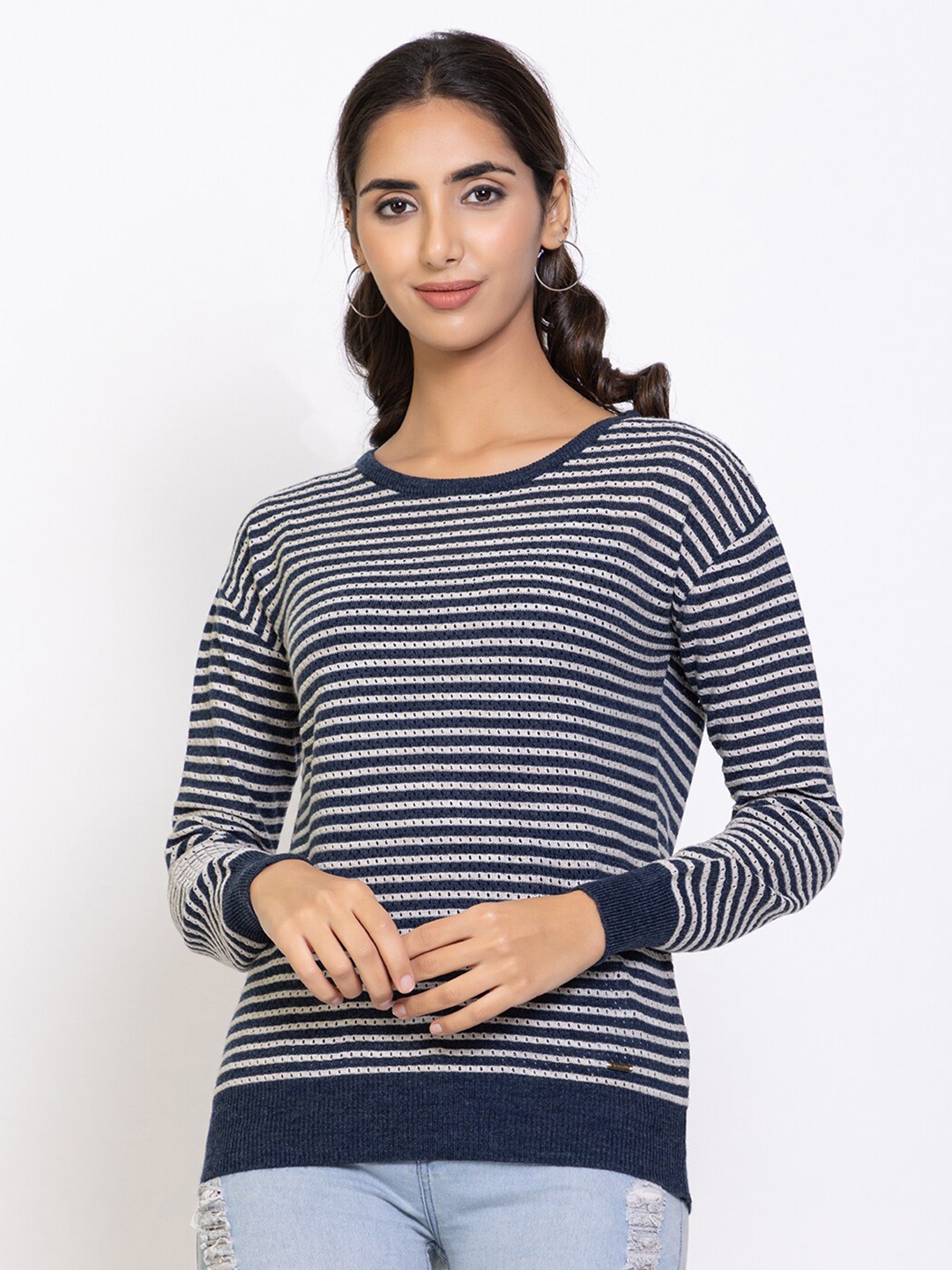 

Species Women Blue & White Striped Pullover