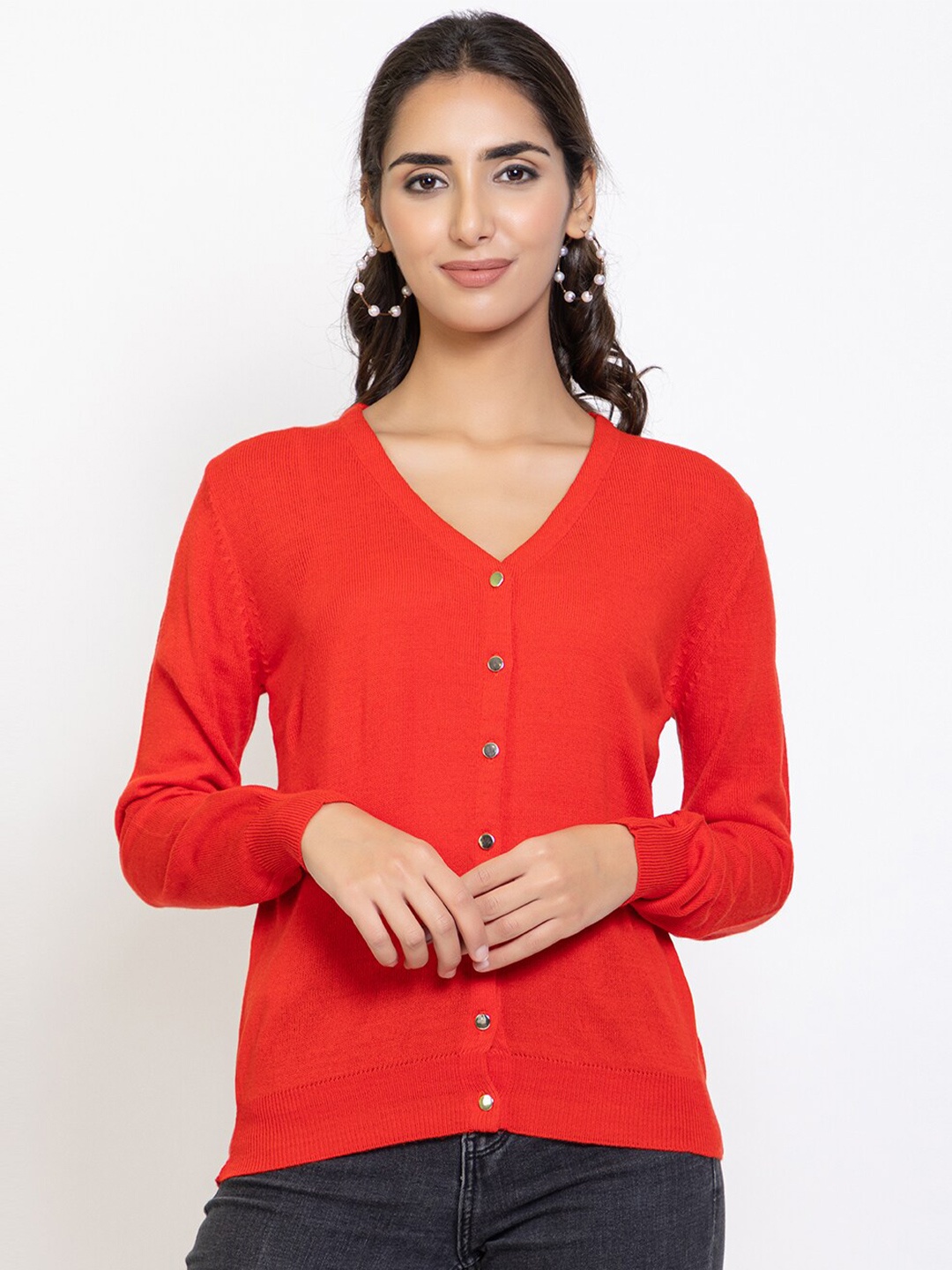 

Species Women Coral Solid Cardigan