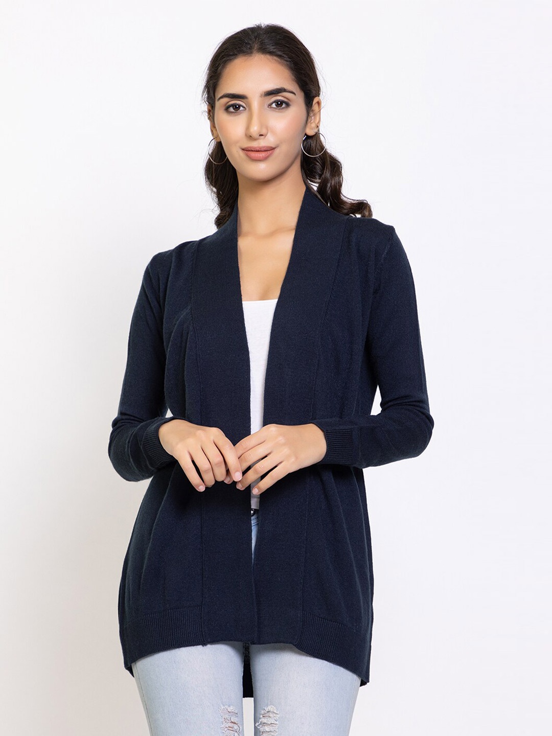 

Species Women Navy Blue Front - Open Sweater