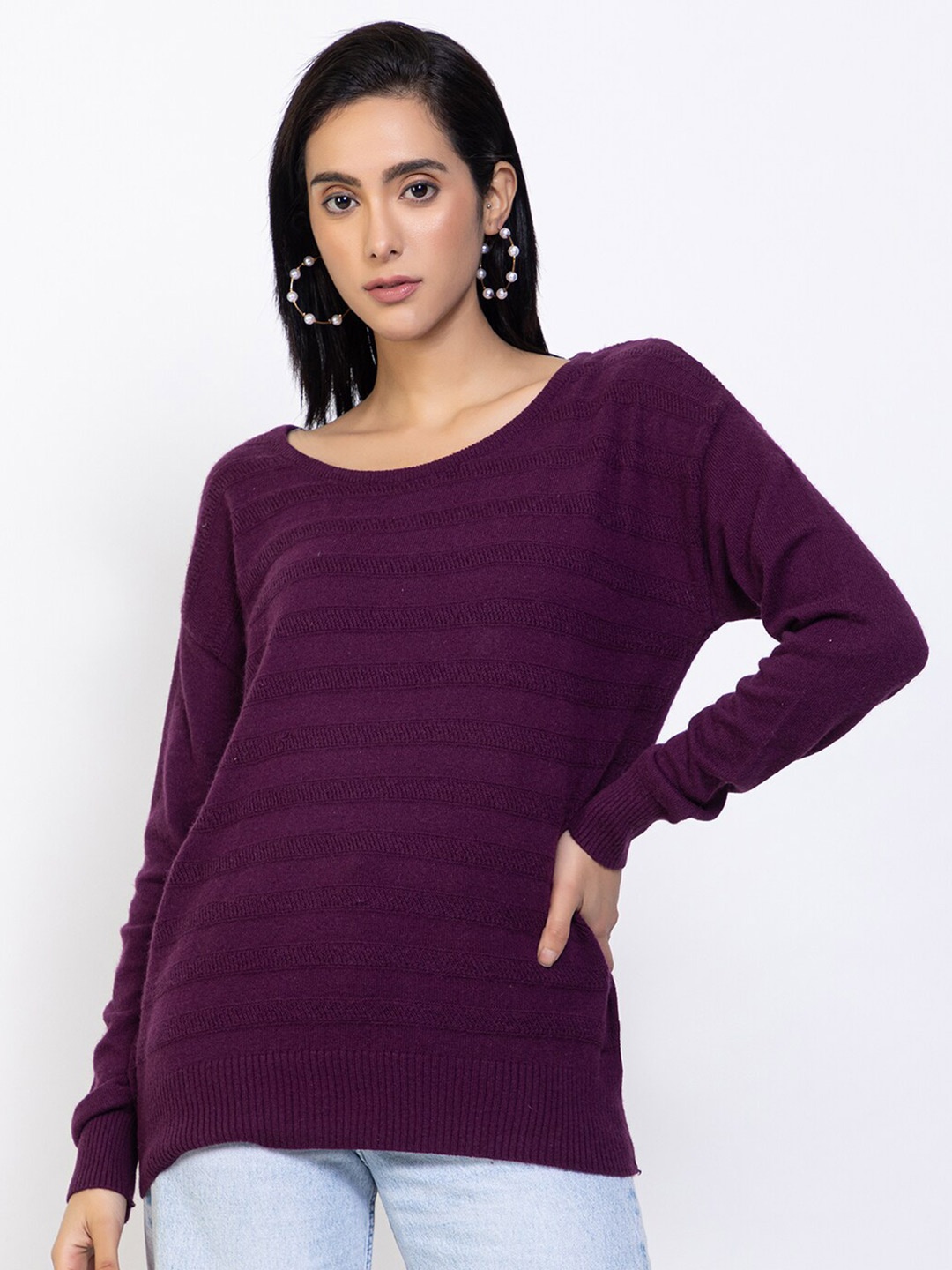 

Species Women Purple Striped Pullover