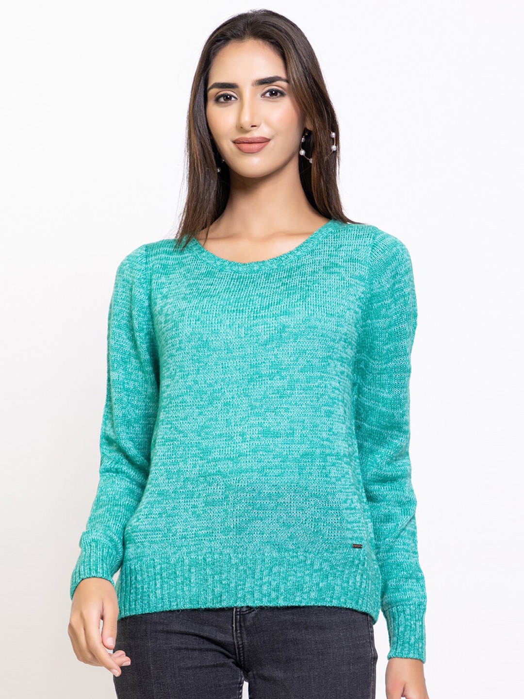 

Species Women Sea Green Acrylic Pullover