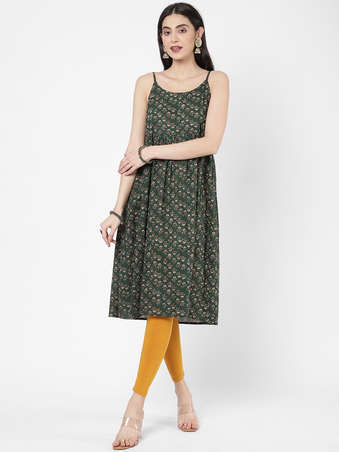 

R&B Women Green Ethnic Motifs Printed Kurta
