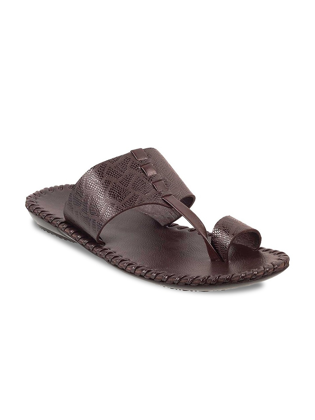 

Metro Men Brown Leather Comfort Sandals