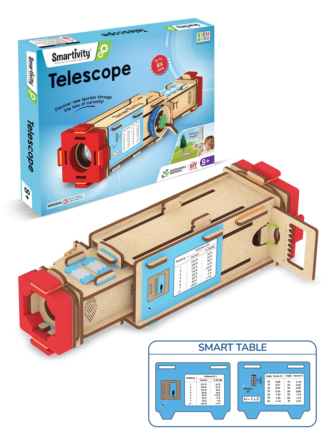 

Smartivity Kids Beige Colored DIY Telescope