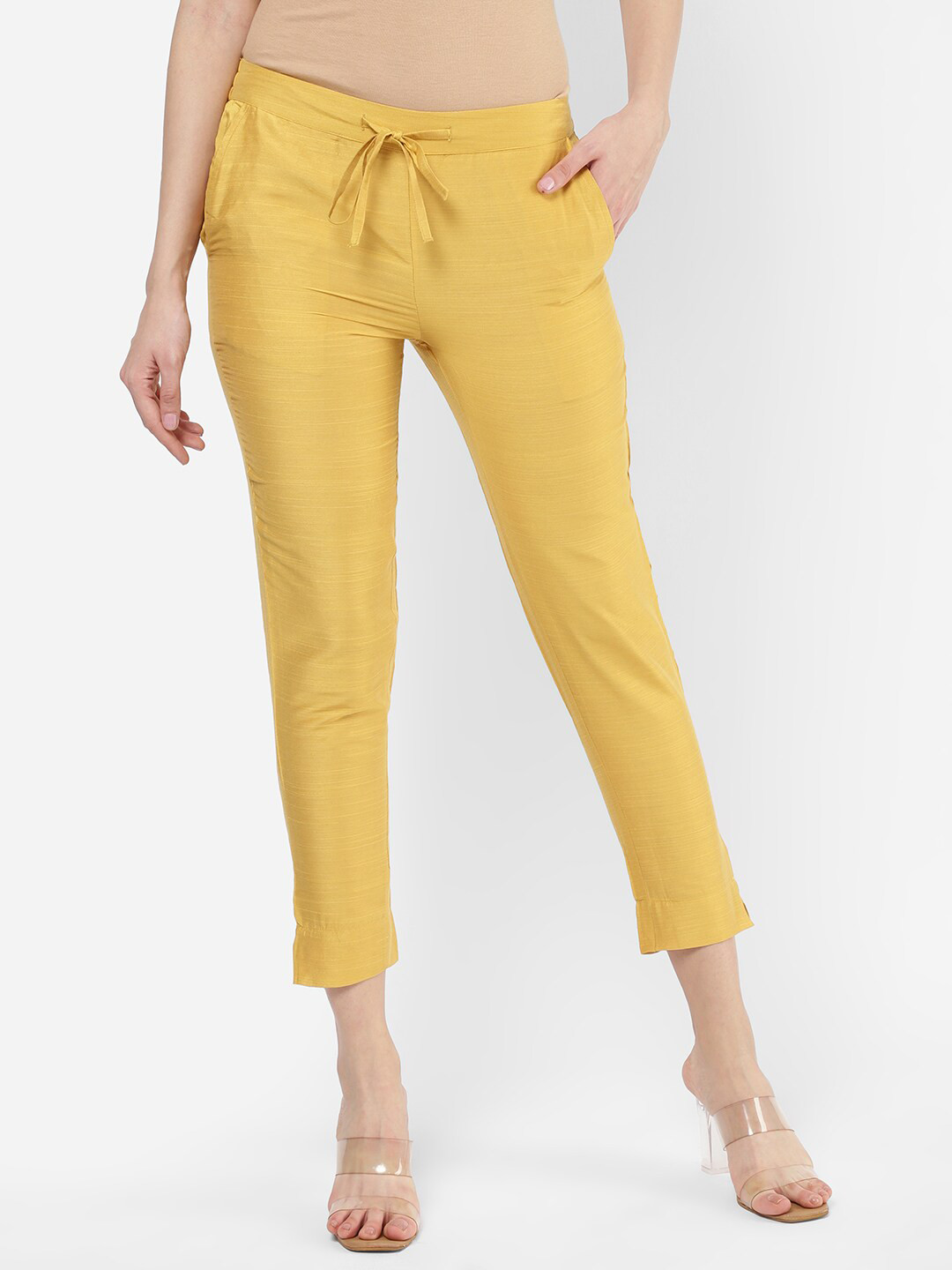 

R&B Women Yellow Cropped Palazzos