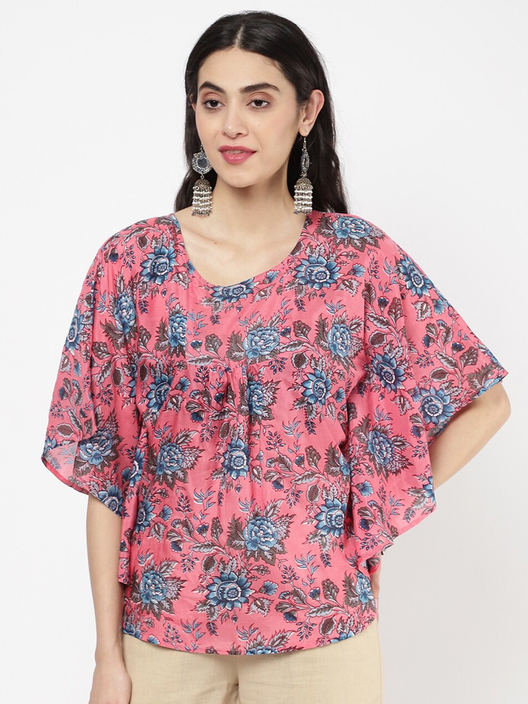

R&B Pink & Blue Printed Tunic