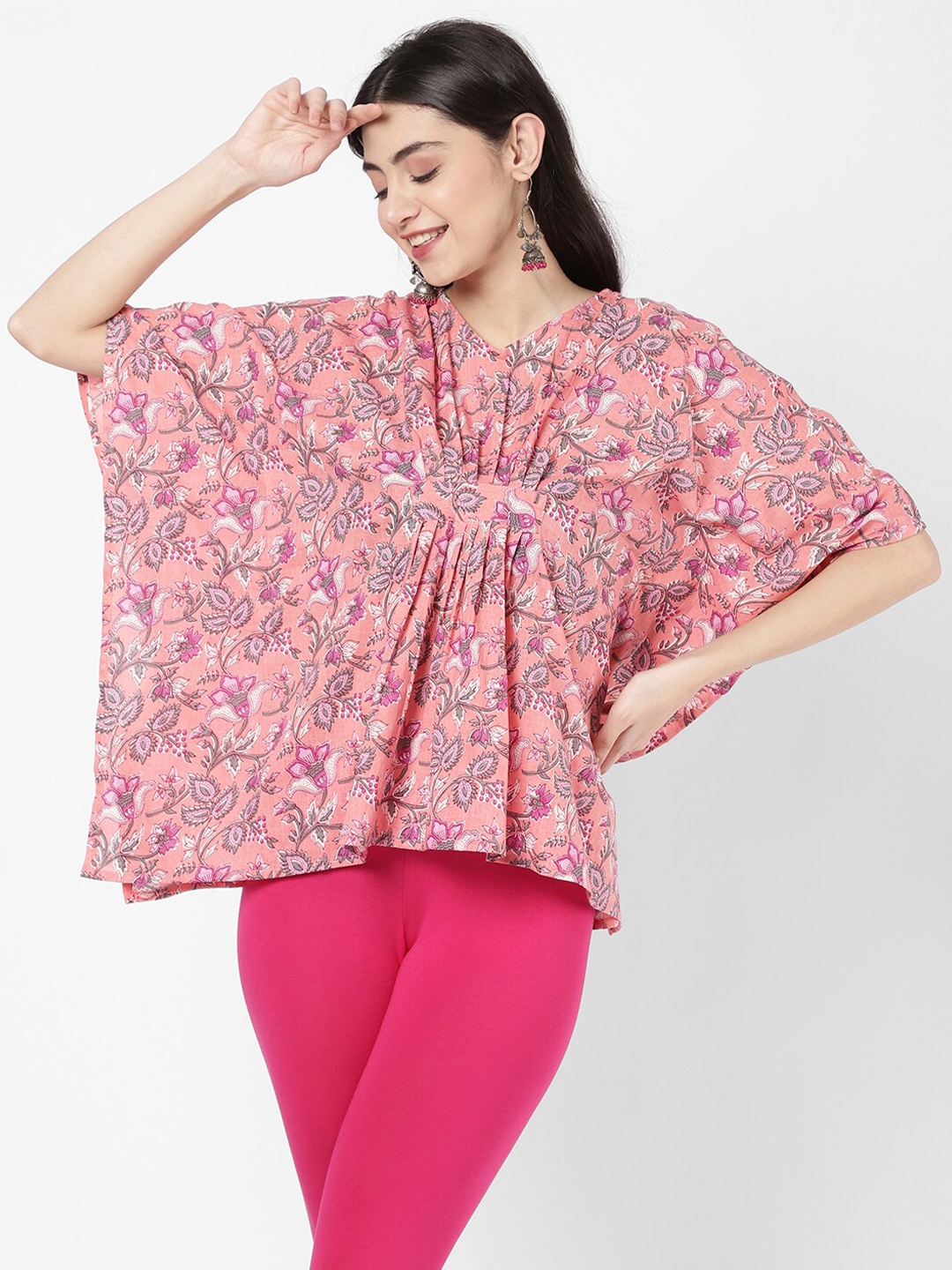 

R&B Pink & White Printed Tunic