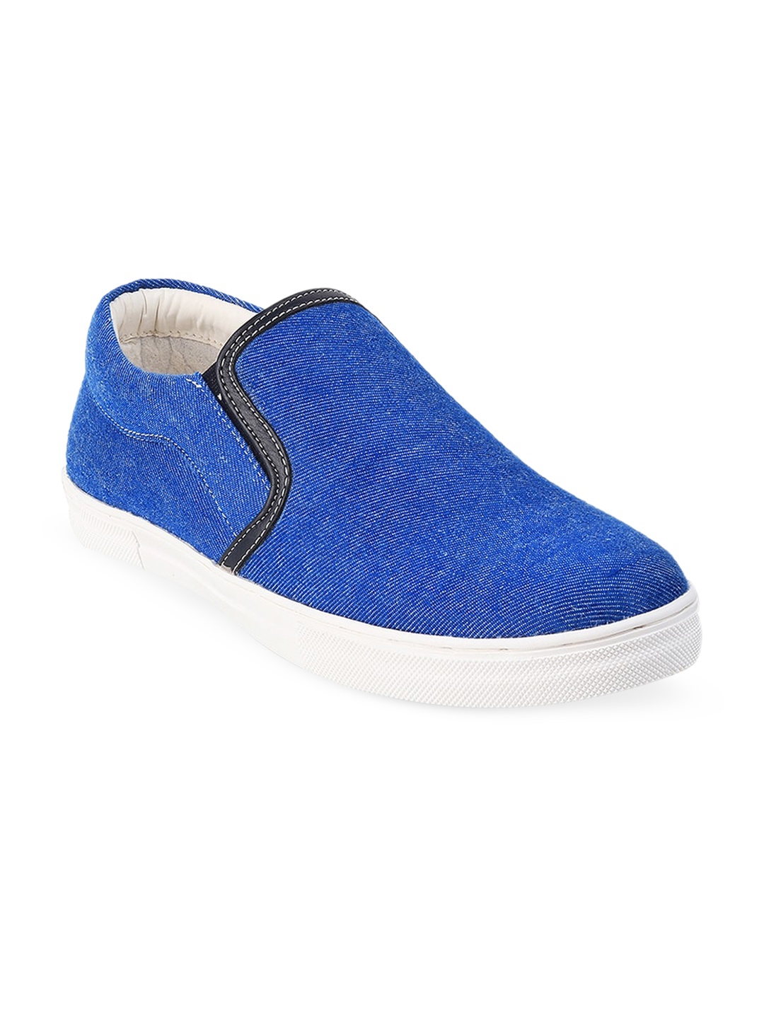 

WALKWAY by Metro Men Blue Textured Slip-On Sneakers