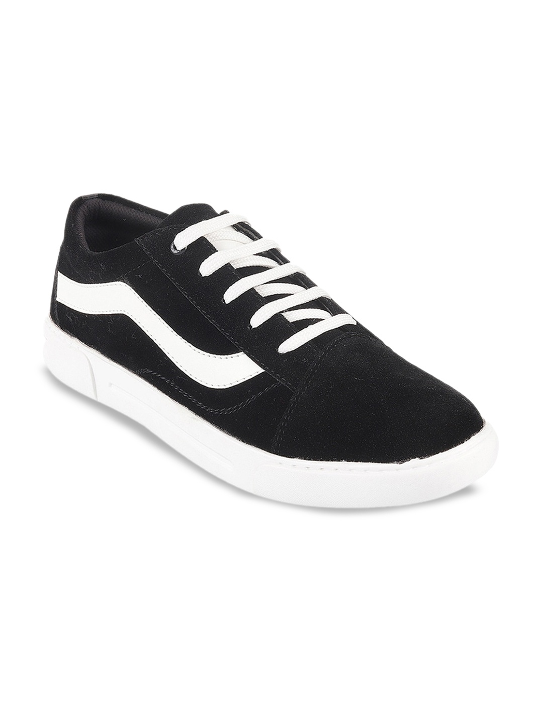 WALKWAY by Metro Men Black Woven Design Sneakers