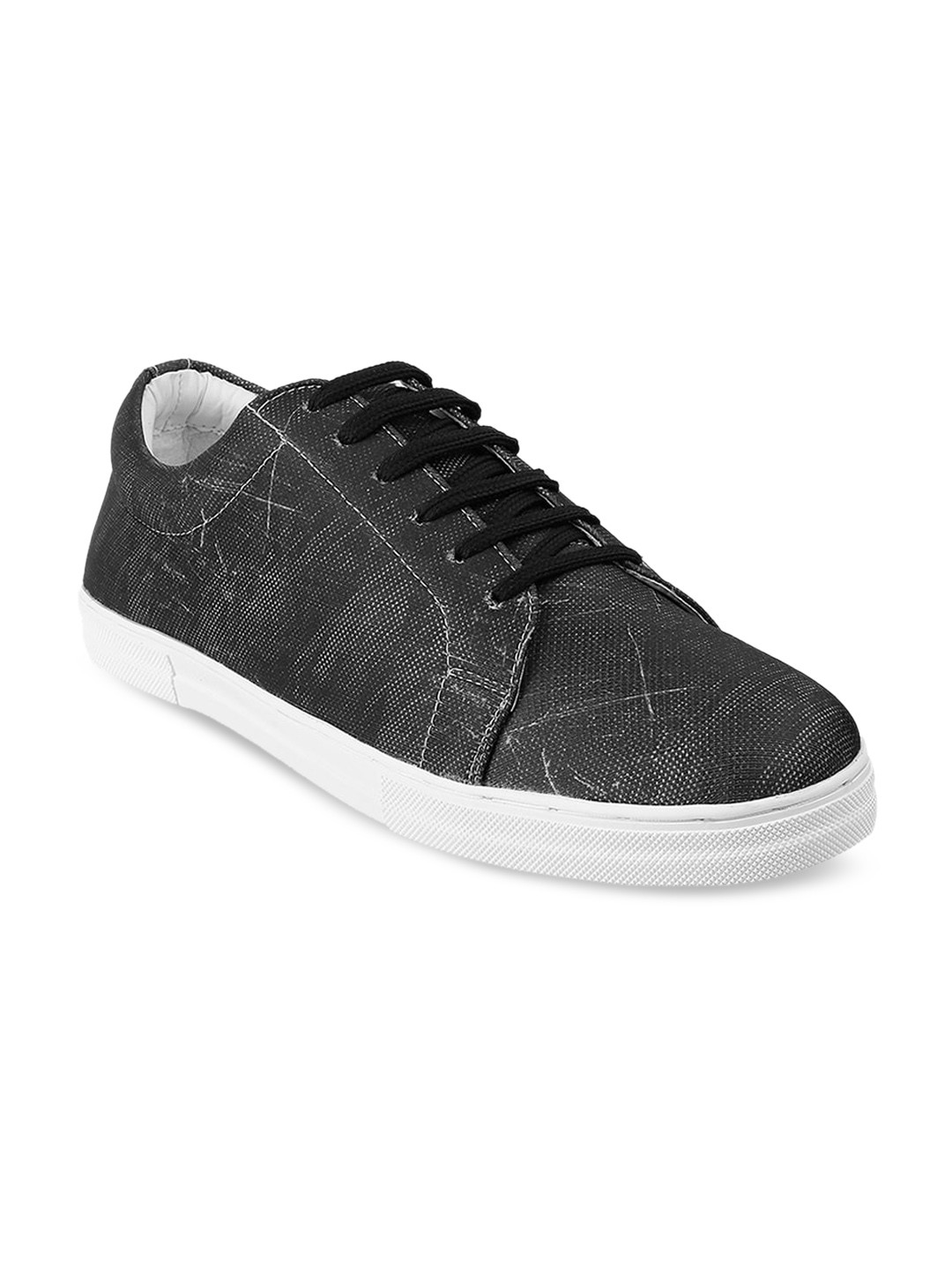 

WALKWAY by Metro Men Black Textured Sneakers