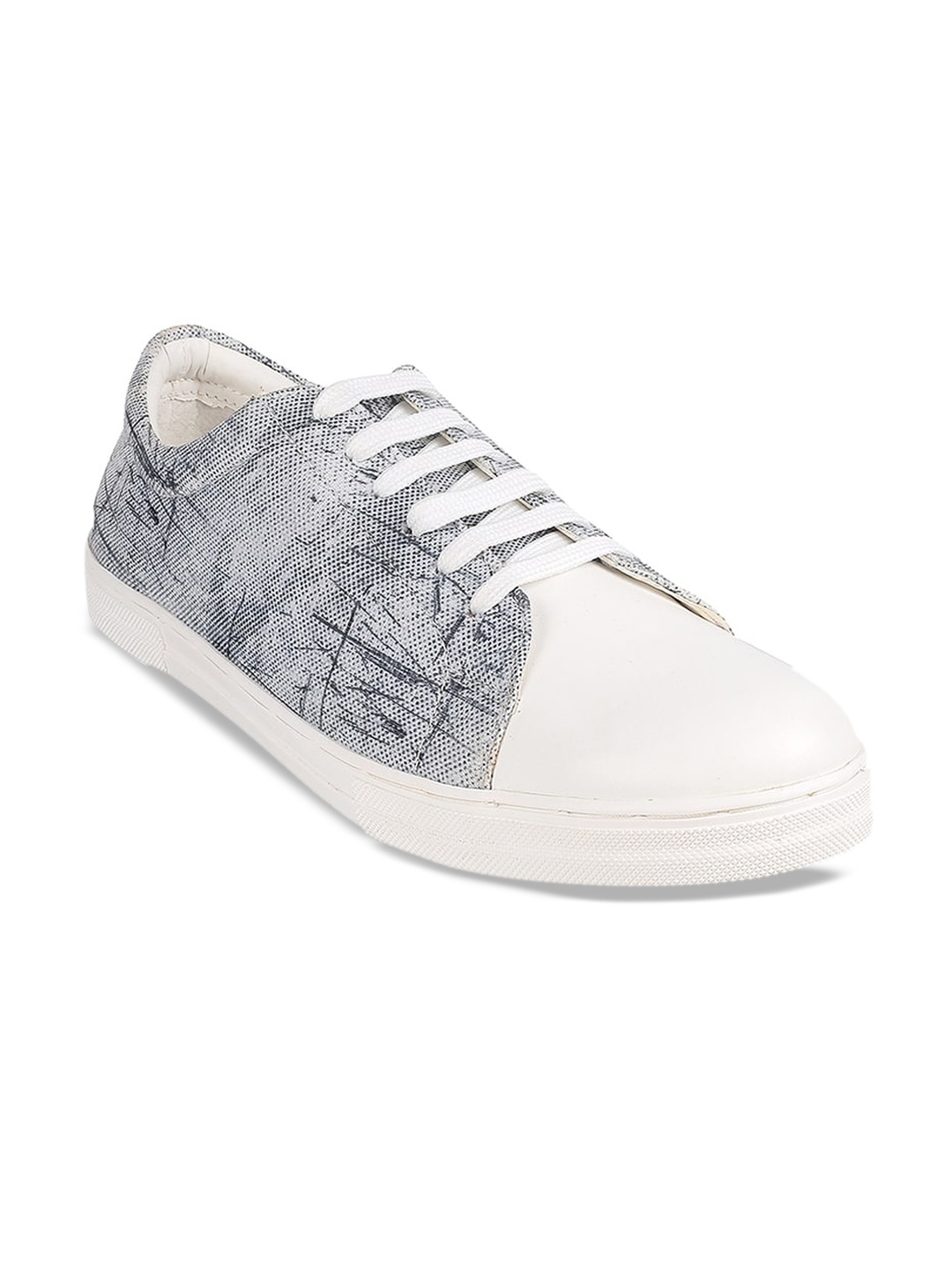 

WALKWAY by Metro Men White Printed Oxfords