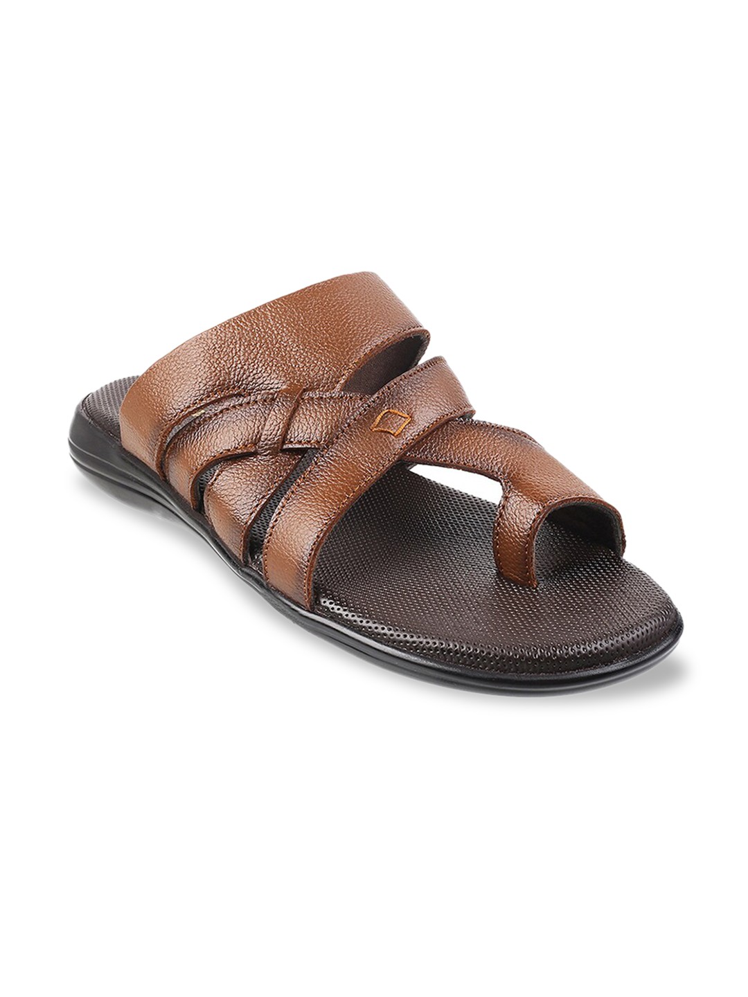 

WALKWAY by Metro Men Tan & Black Comfort Sandals