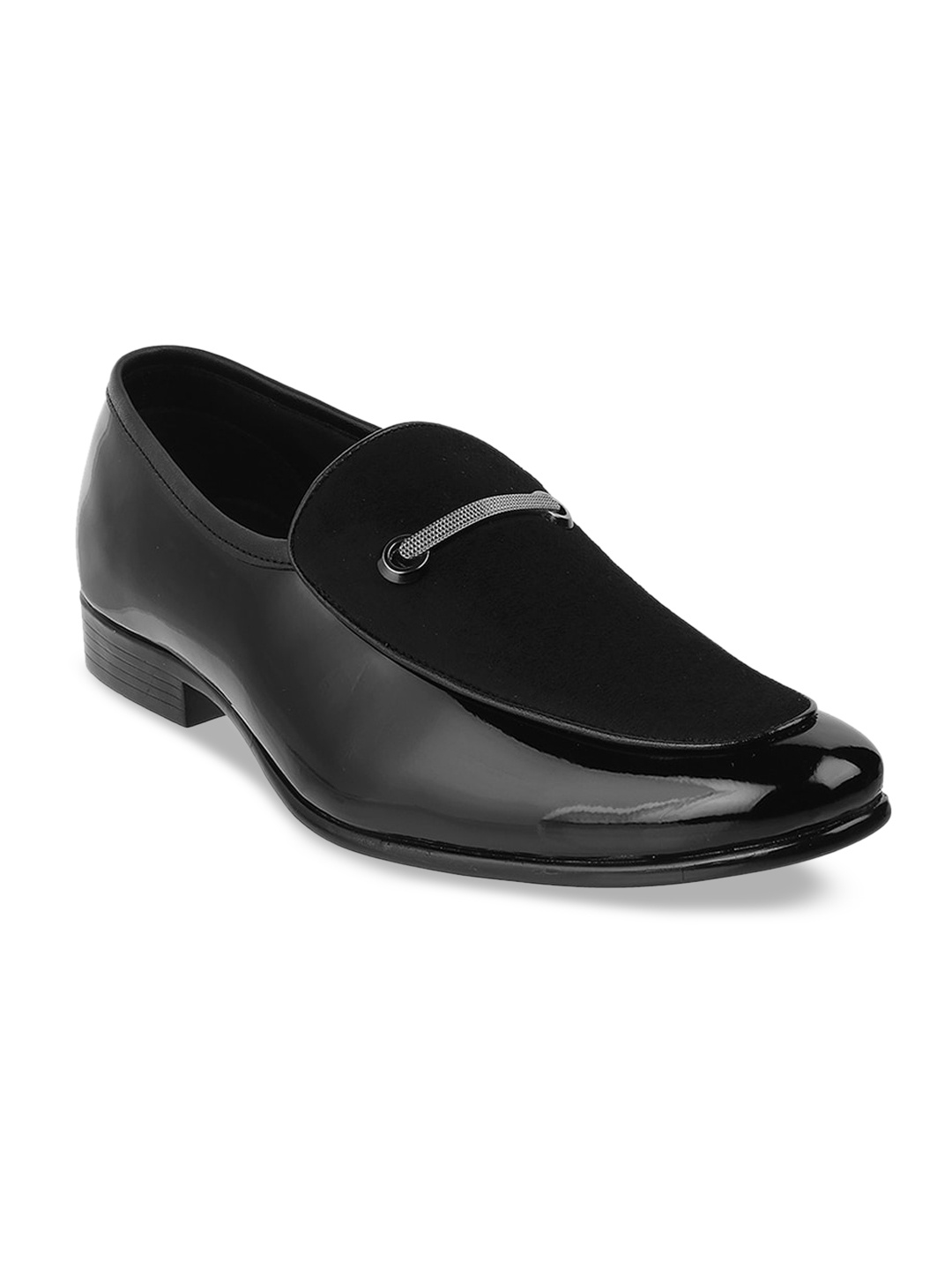 

WALKWAY by Metro Men Black Solid Slip-Ons