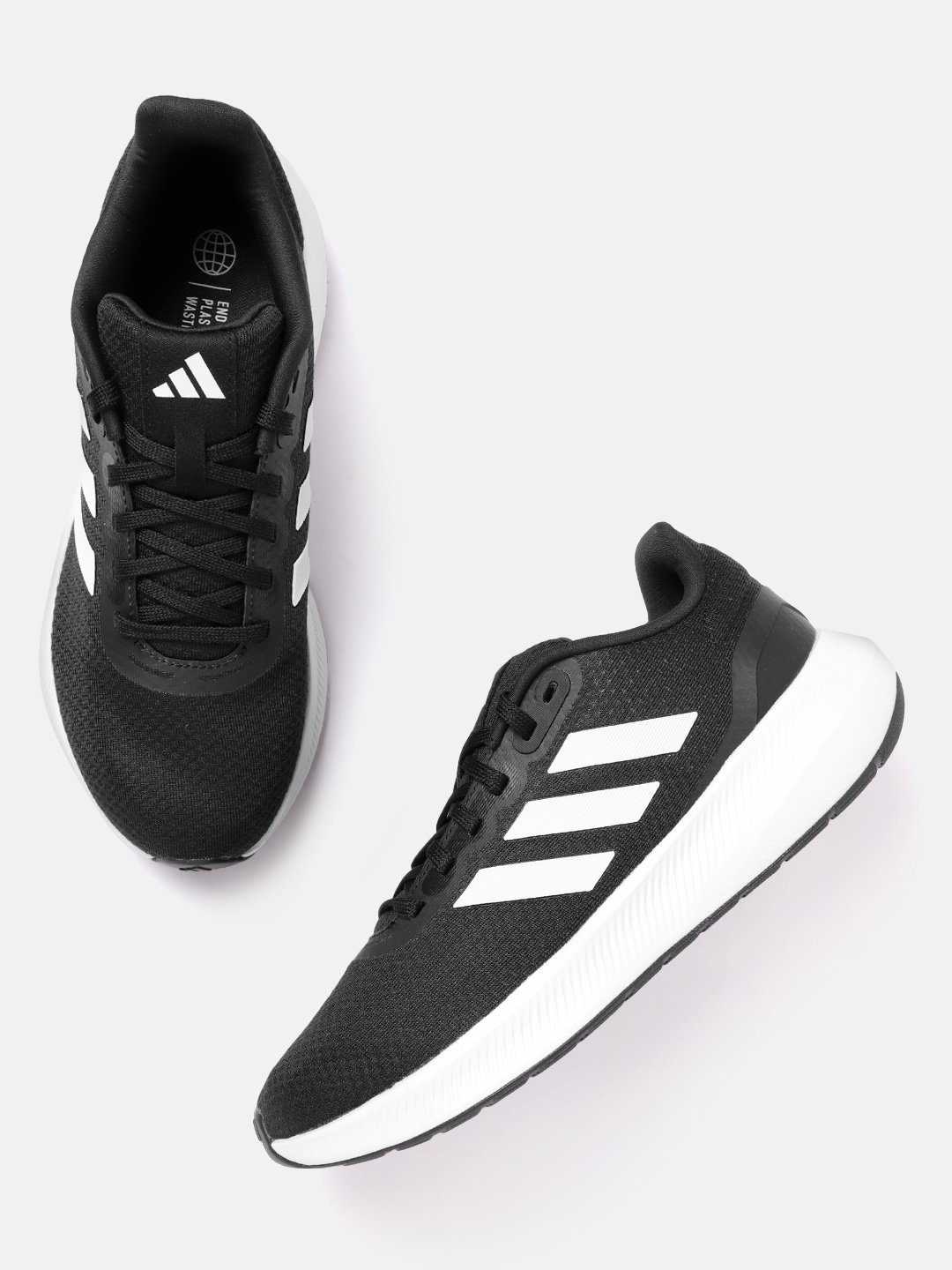 

ADIDAS Men Woven Design Runfalcon Shoes, Black
