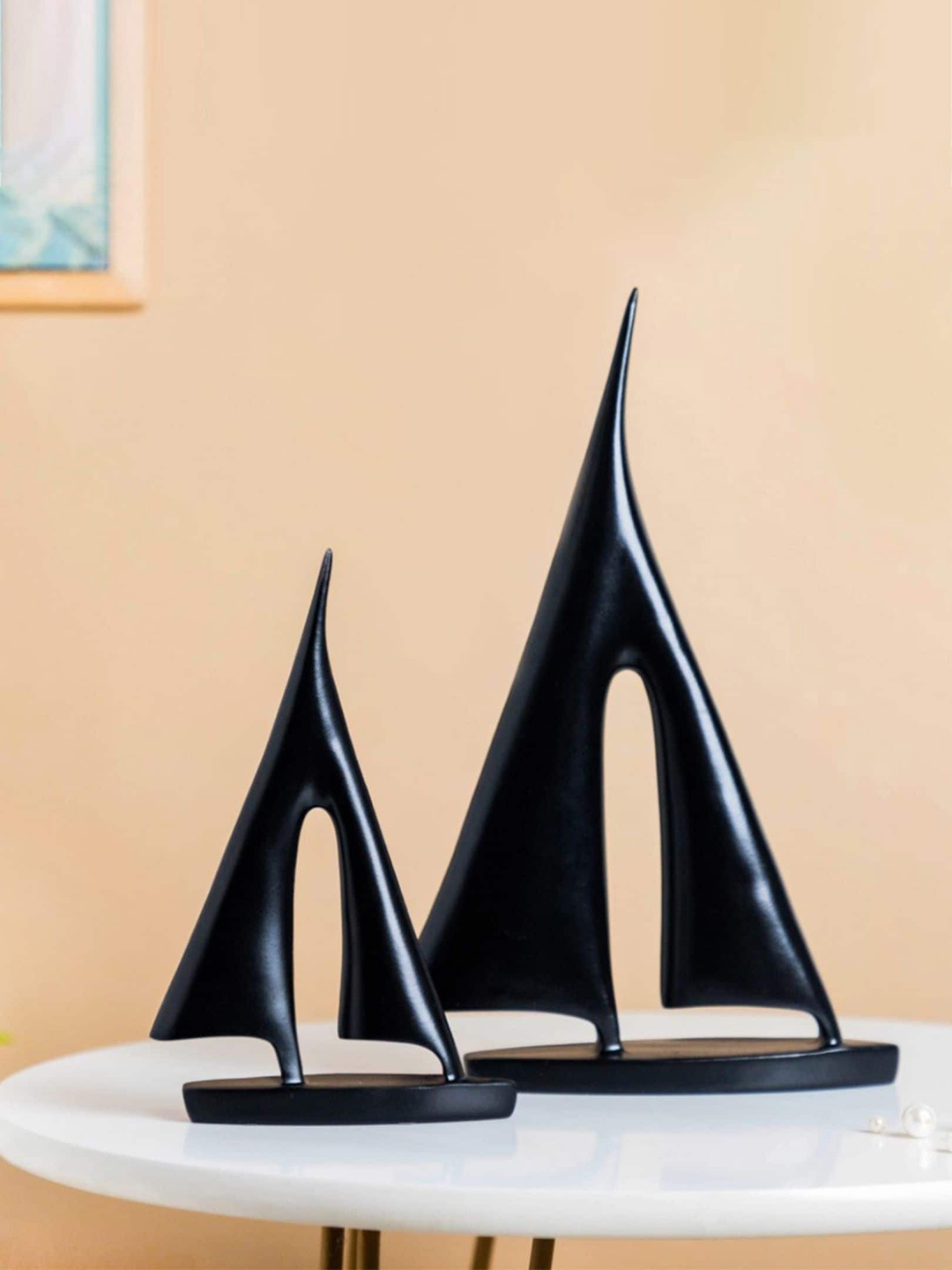 

Nestasia Black Set Of 2 Solid Sailing Ship Showpieces