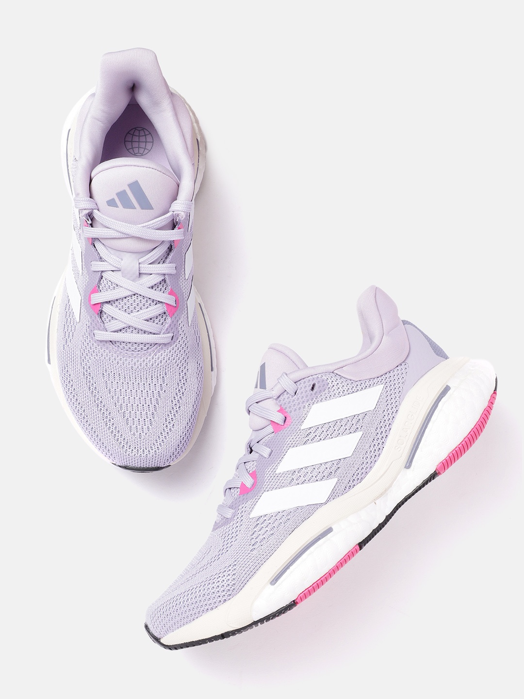 

ADIDAS Women Woven Design Solarglide 6 Running Shoes, Lavender