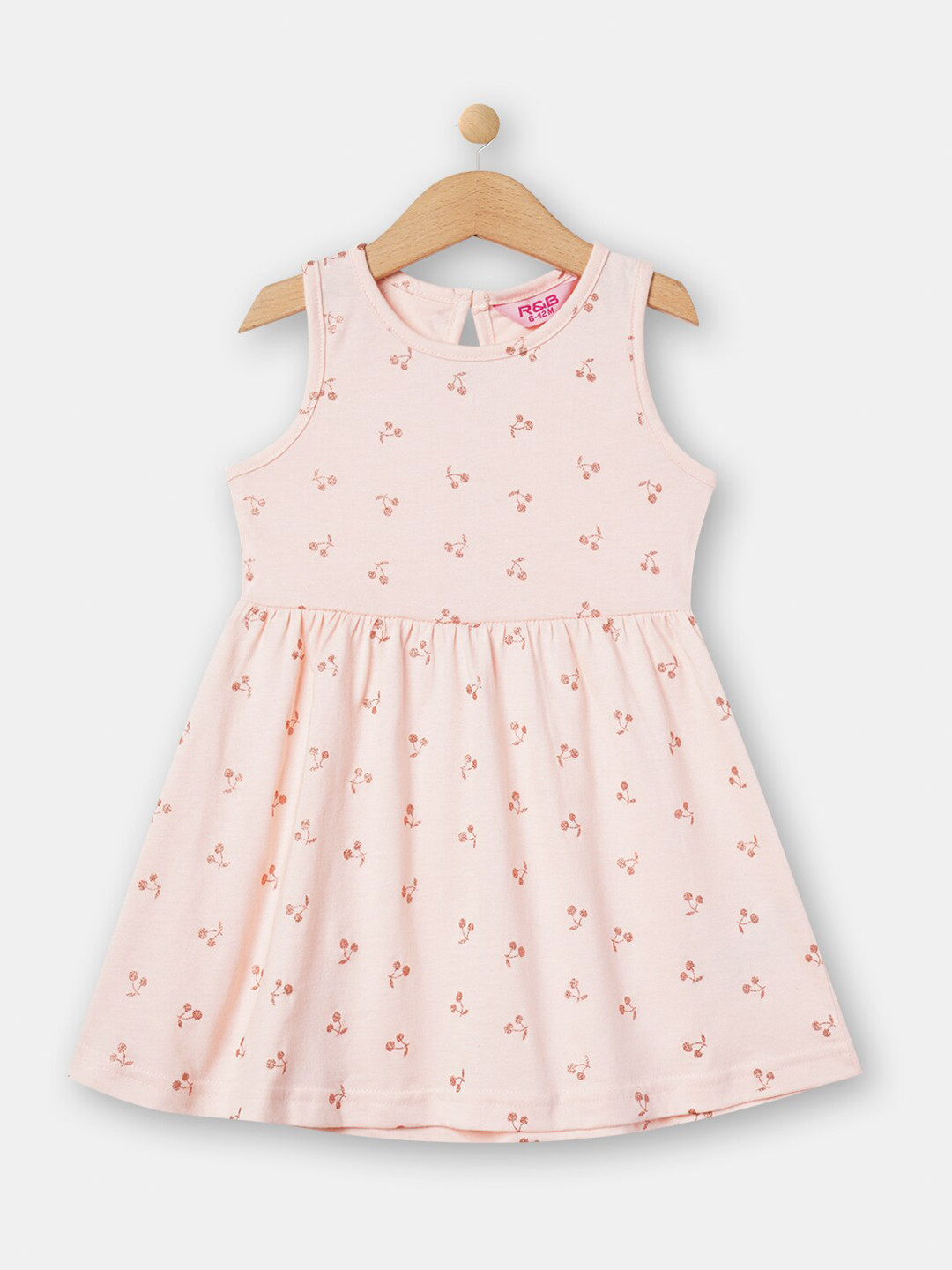 

R&B Infant Girls Cream A-Line Cotton Dress