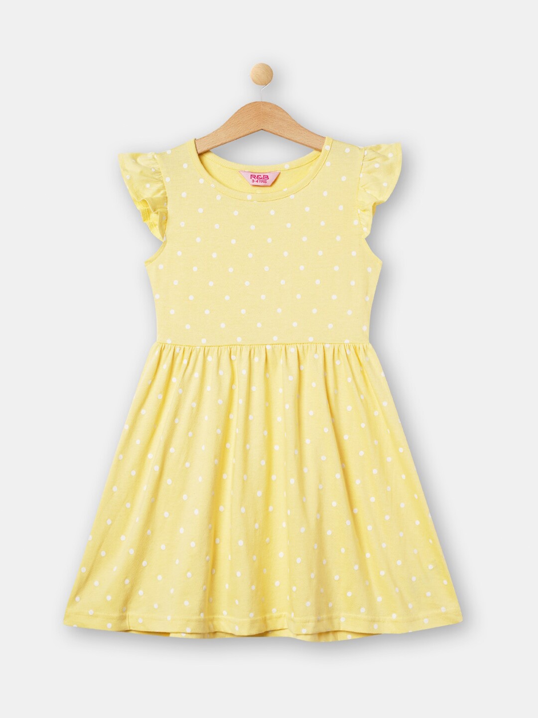 

R&B Kids Girls Yellow Cotton Dress