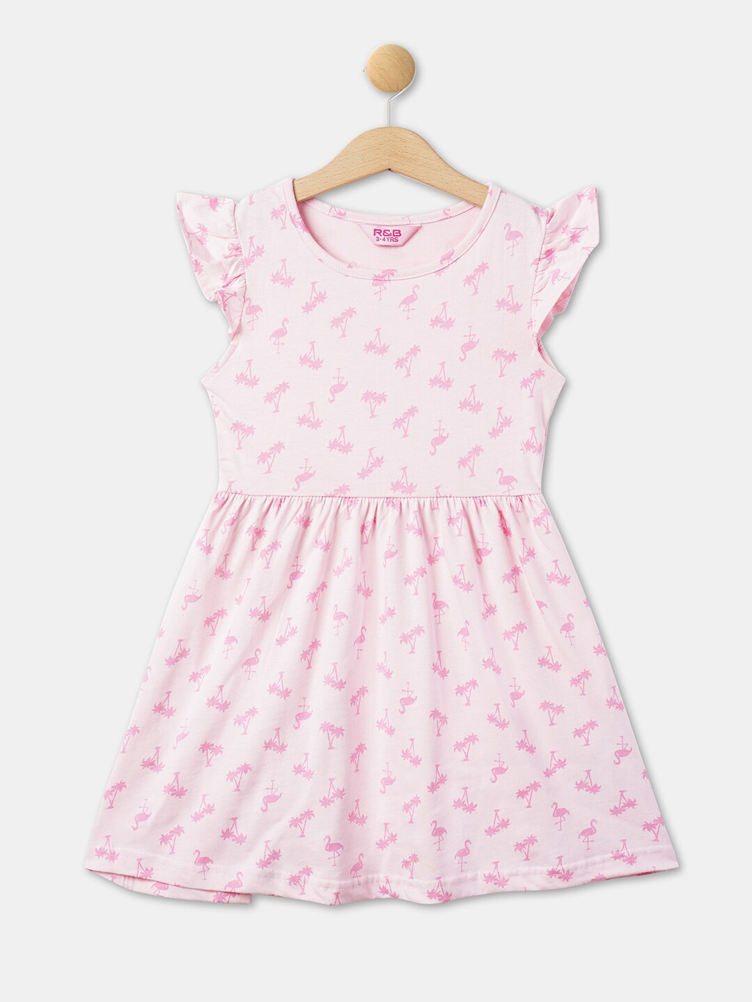 

R&B Pink Floral A-Line Dress