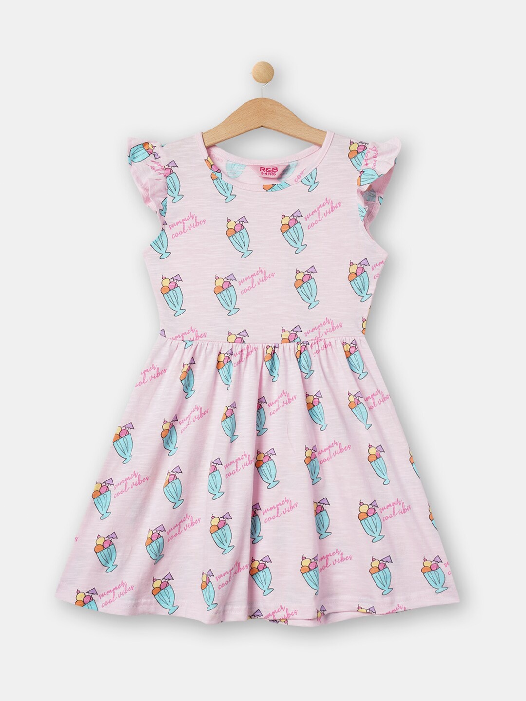 

R&B Purple A-Line Dress, Pink