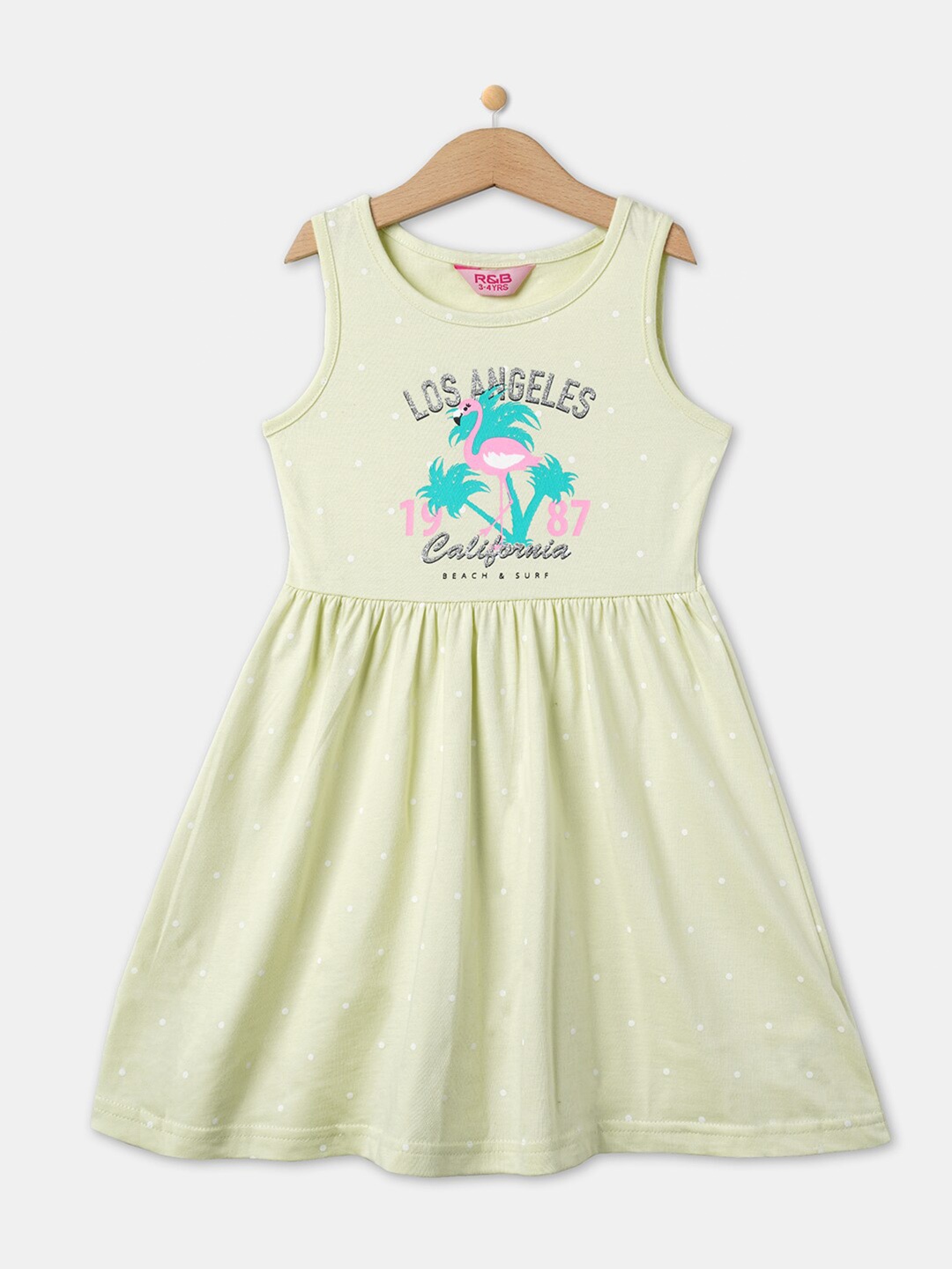 

R&B Girls Green Floral Dress