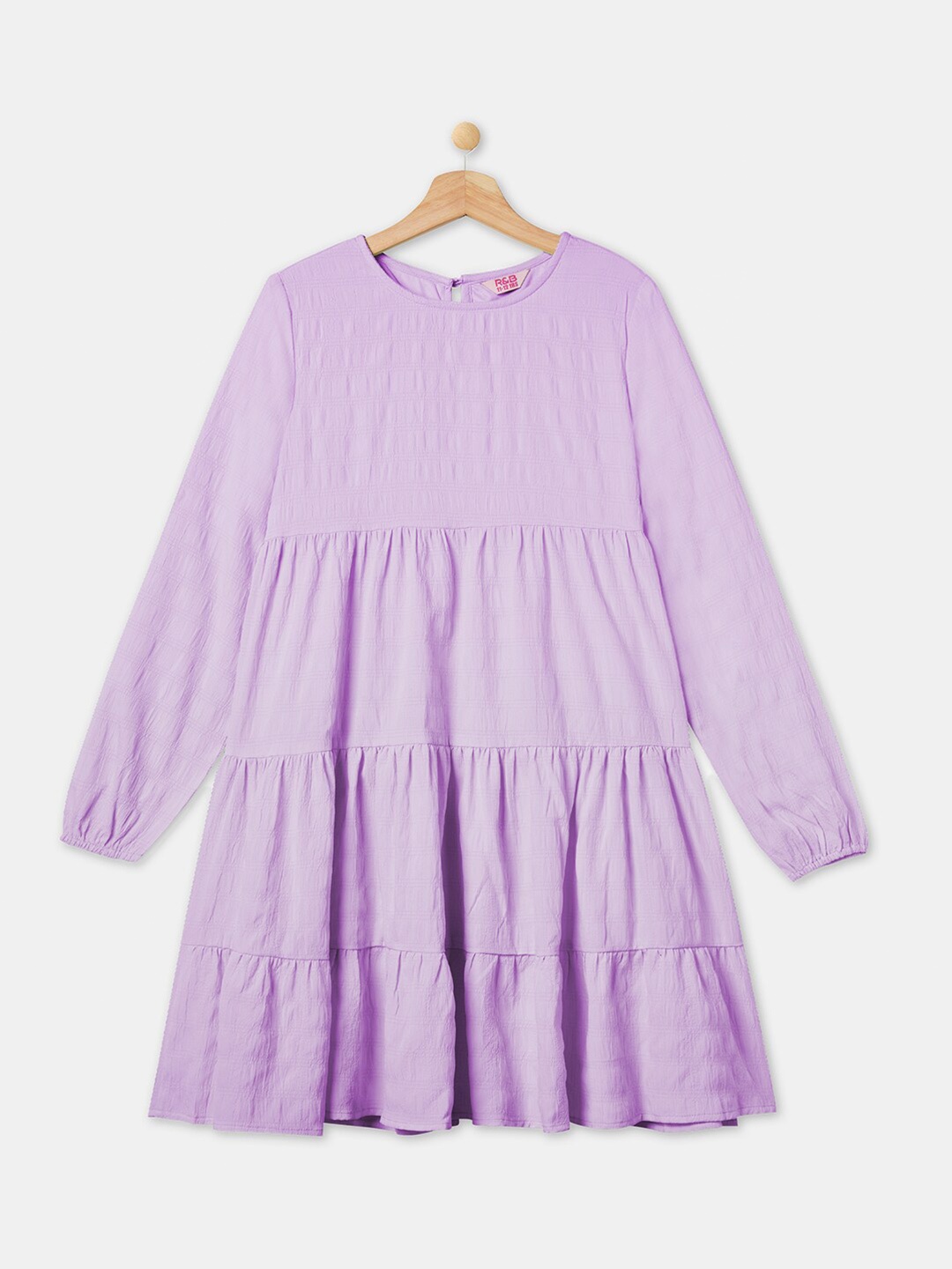 

R&B Sleeveless Round Neck A-Line Dress, Purple