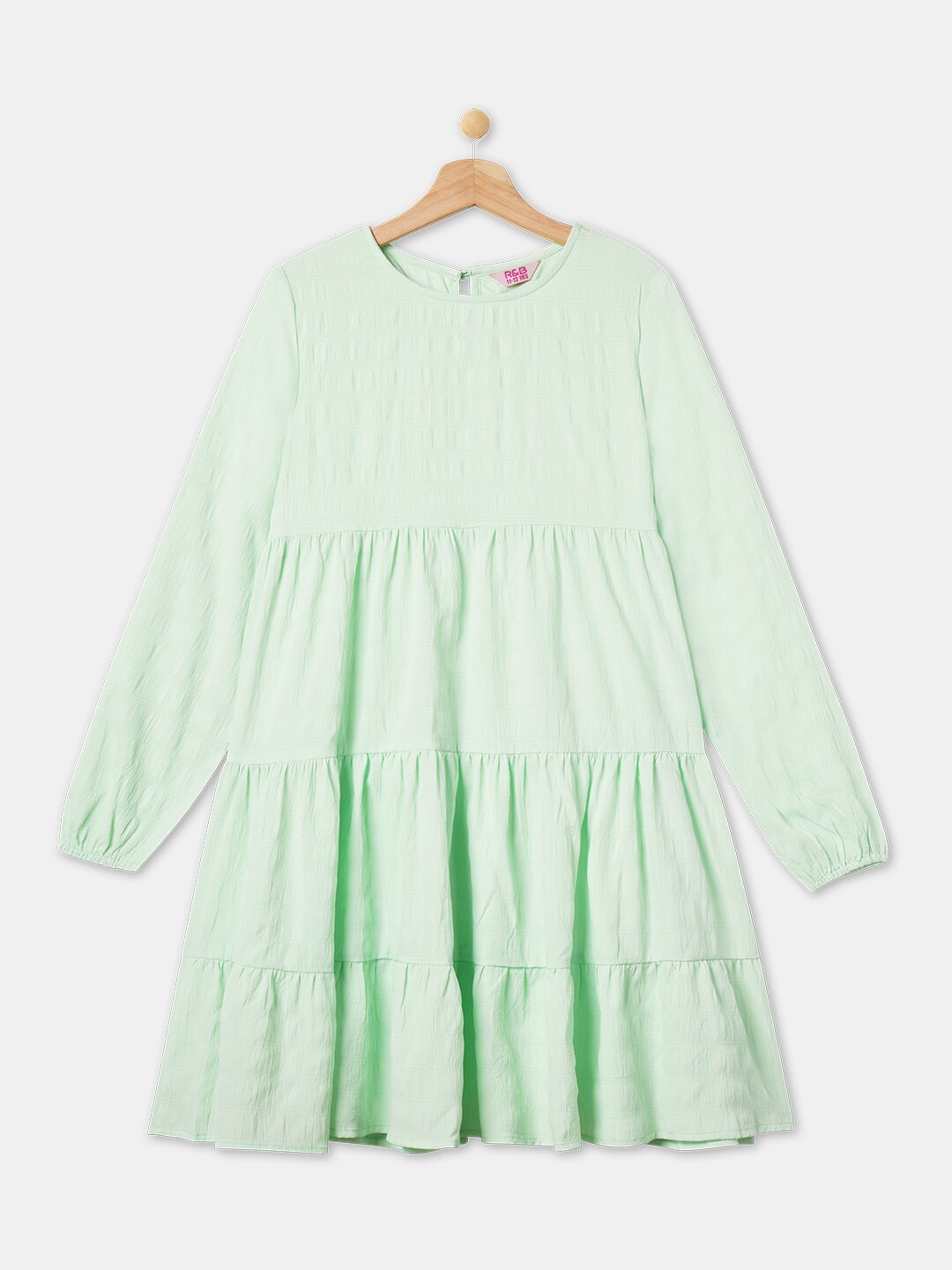 

R&B Green A-Line Dress, Lime green