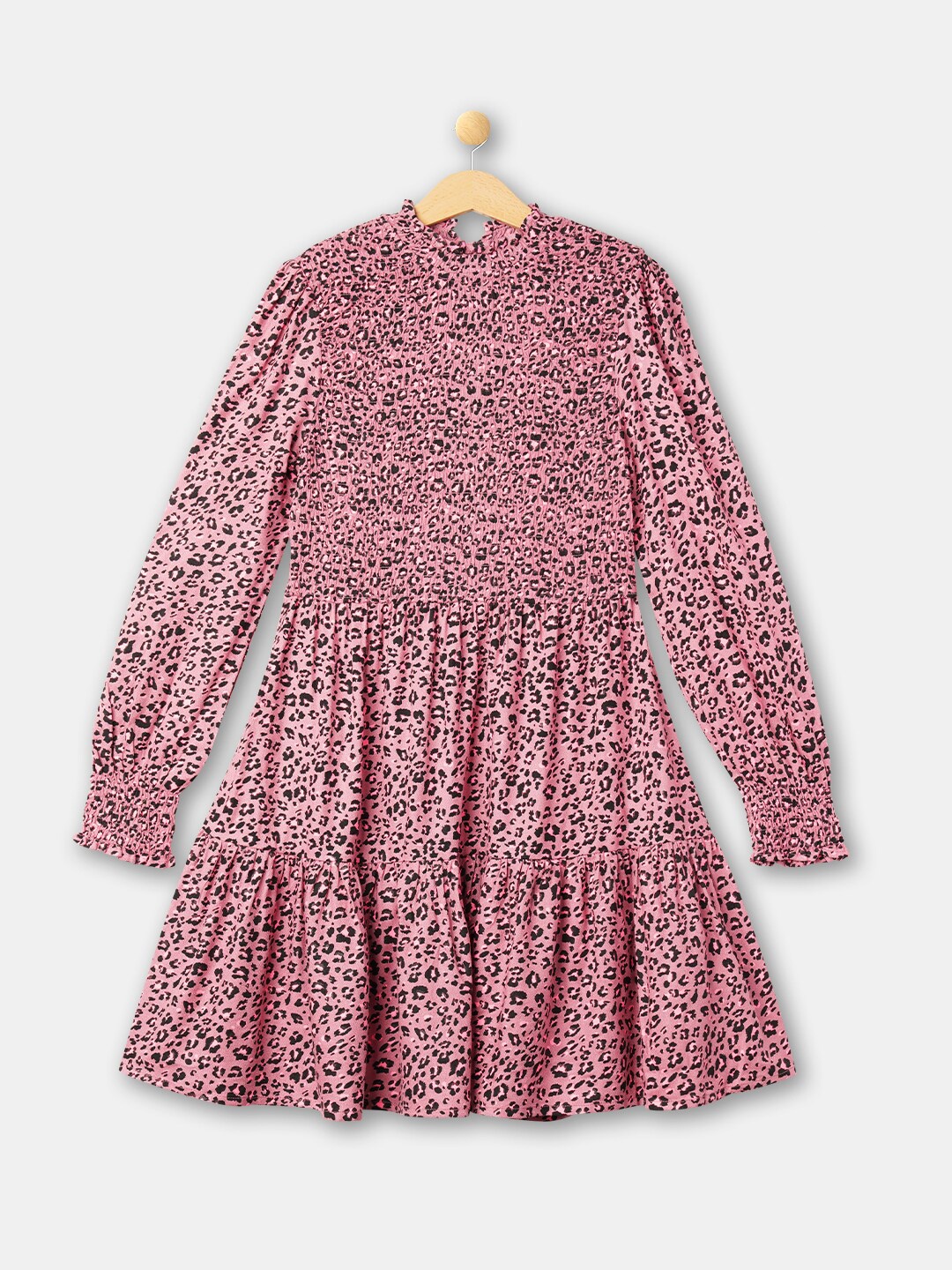 

R&B Girls Animal Printed Dress, Pink