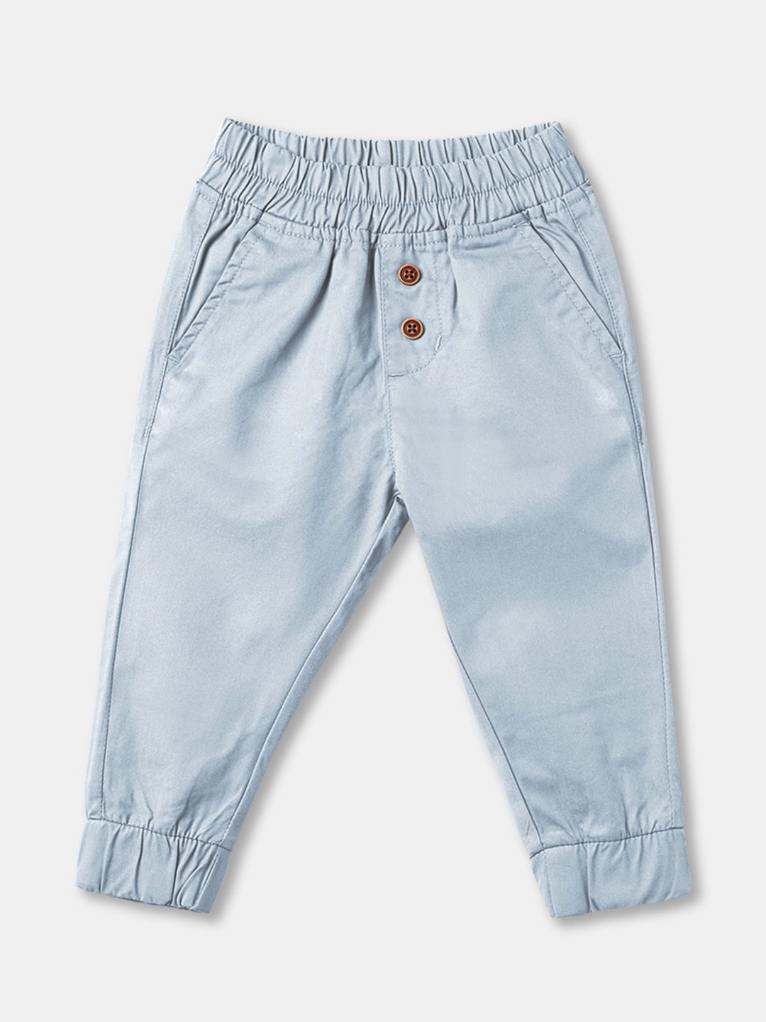 

R&B Infant Boys Blue Solid Cotton Joggers