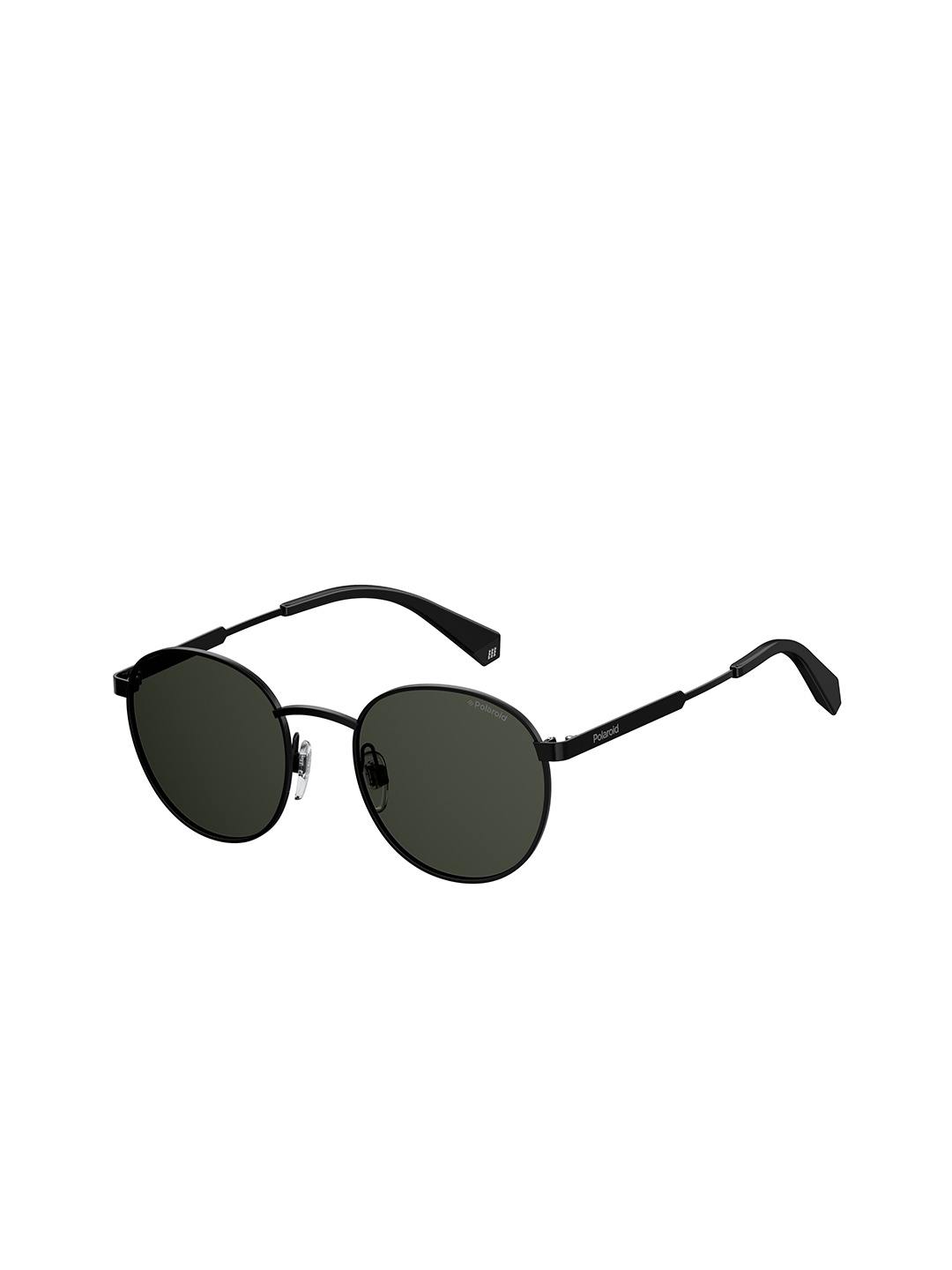 

Polaroid Unisex Grey Lens Round Sunglasses with Polarised and UV Protected Lens PLD 2053/S 807M9 51, Black