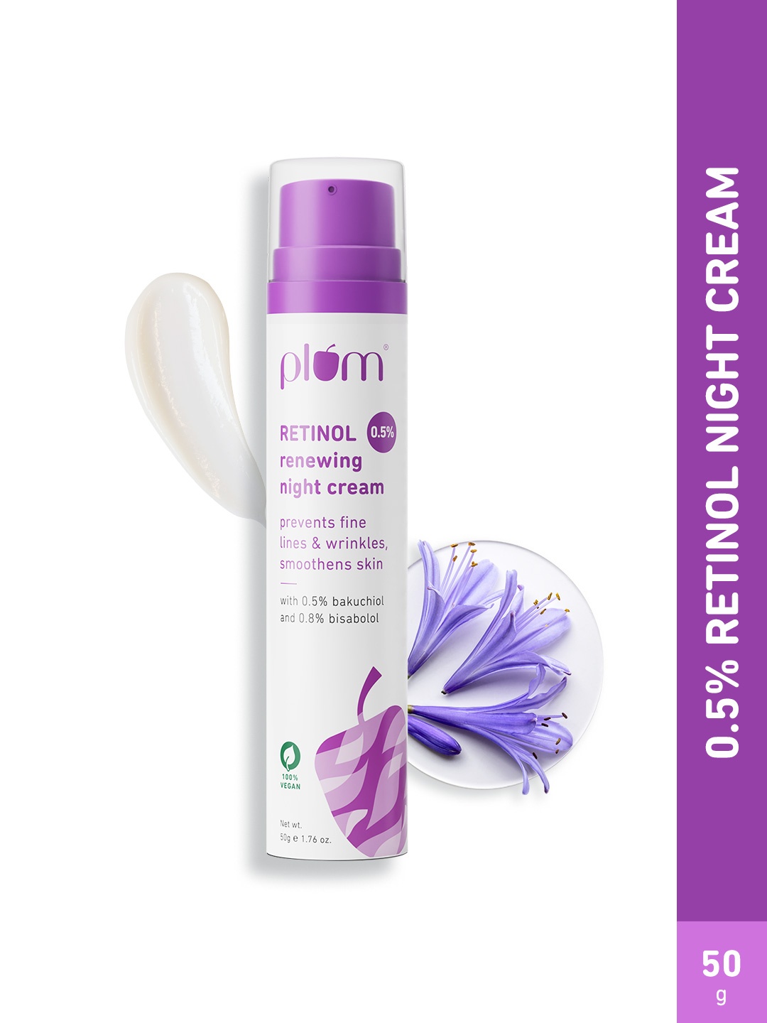 

Plum Retinol 0.5% Renewing Night Cream 50g, White