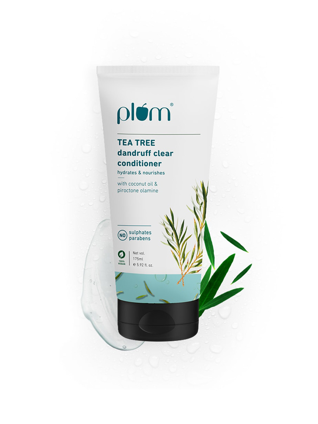 

Plum Tea Tree Dandruff Clear Shampoo with Coconut Oil - 175 ml, White