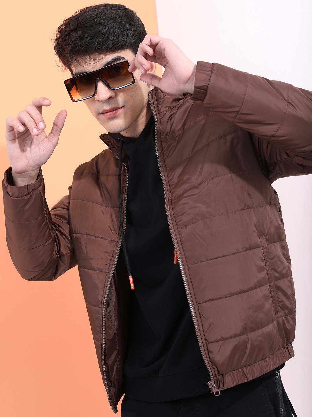 

HIGHLANDER Men Brown Quilted Jacket