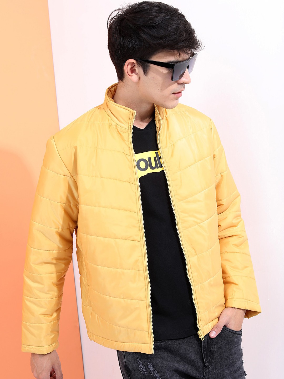 

HIGHLANDER Men Orange Padded Jacket