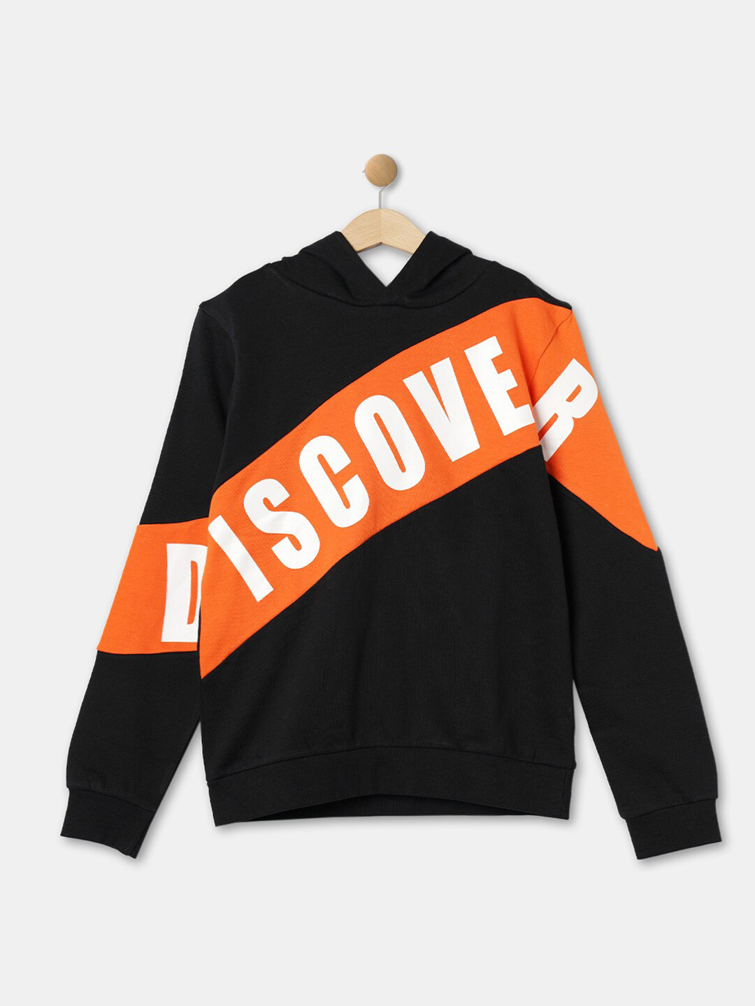 

R&B Boys Black Printed Sweatshirt