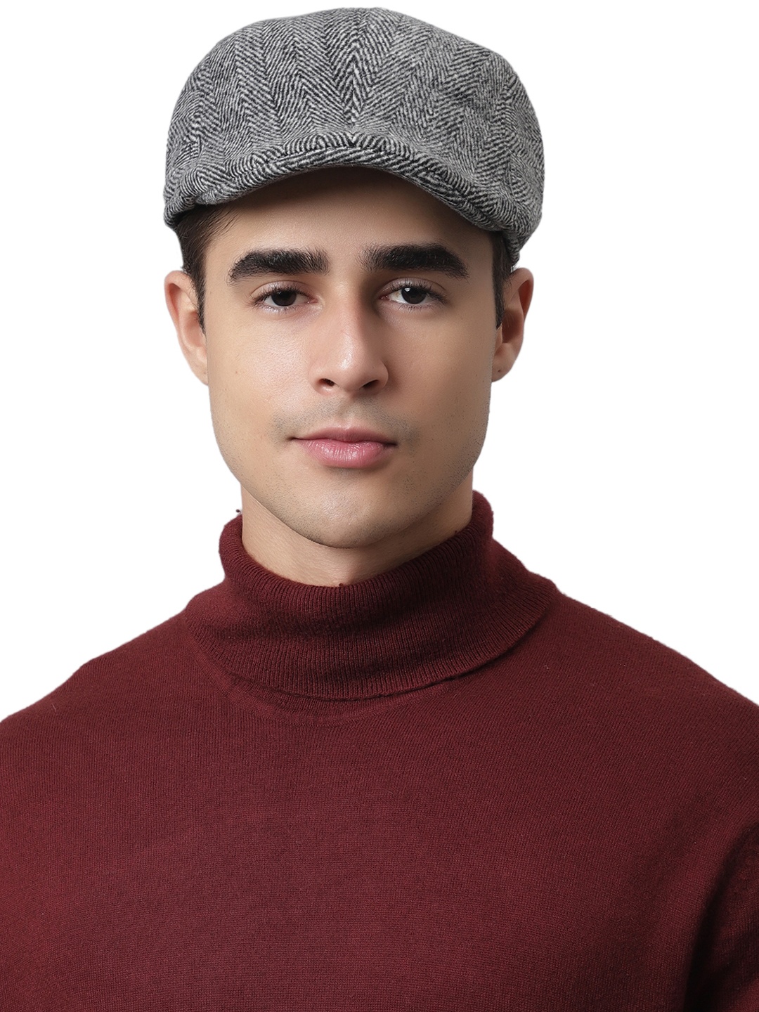 

ELLIS Men Grey & Black Printed Ascot Cap