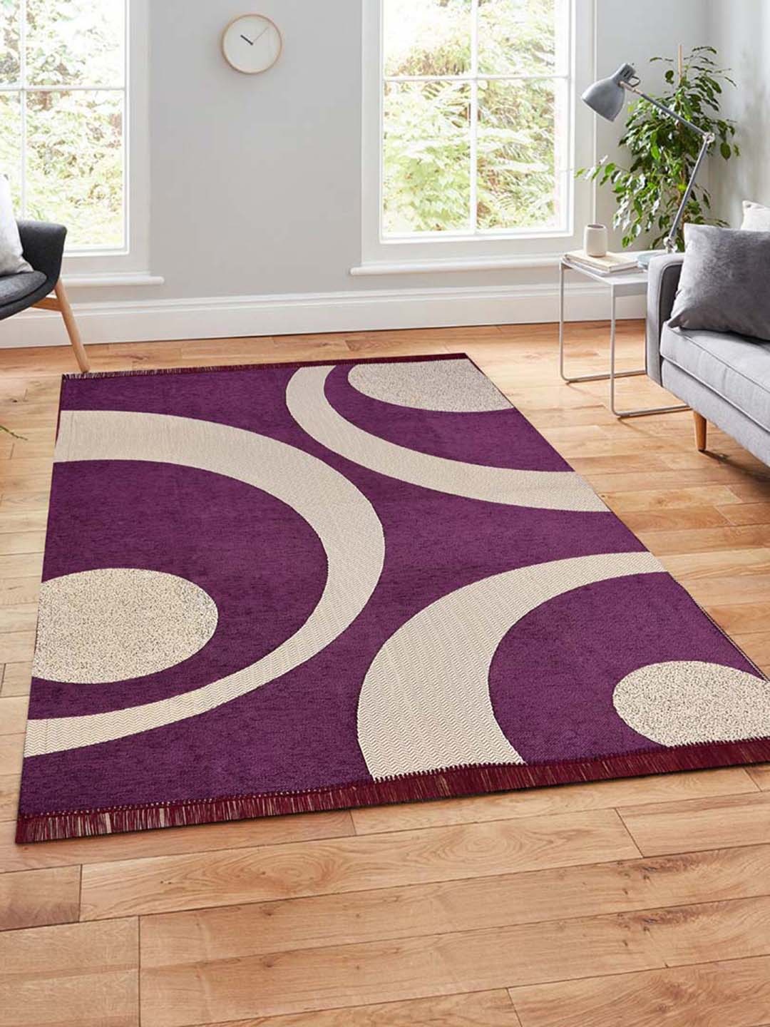 

Slushy Mushy Purple Printed Modern Carpets
